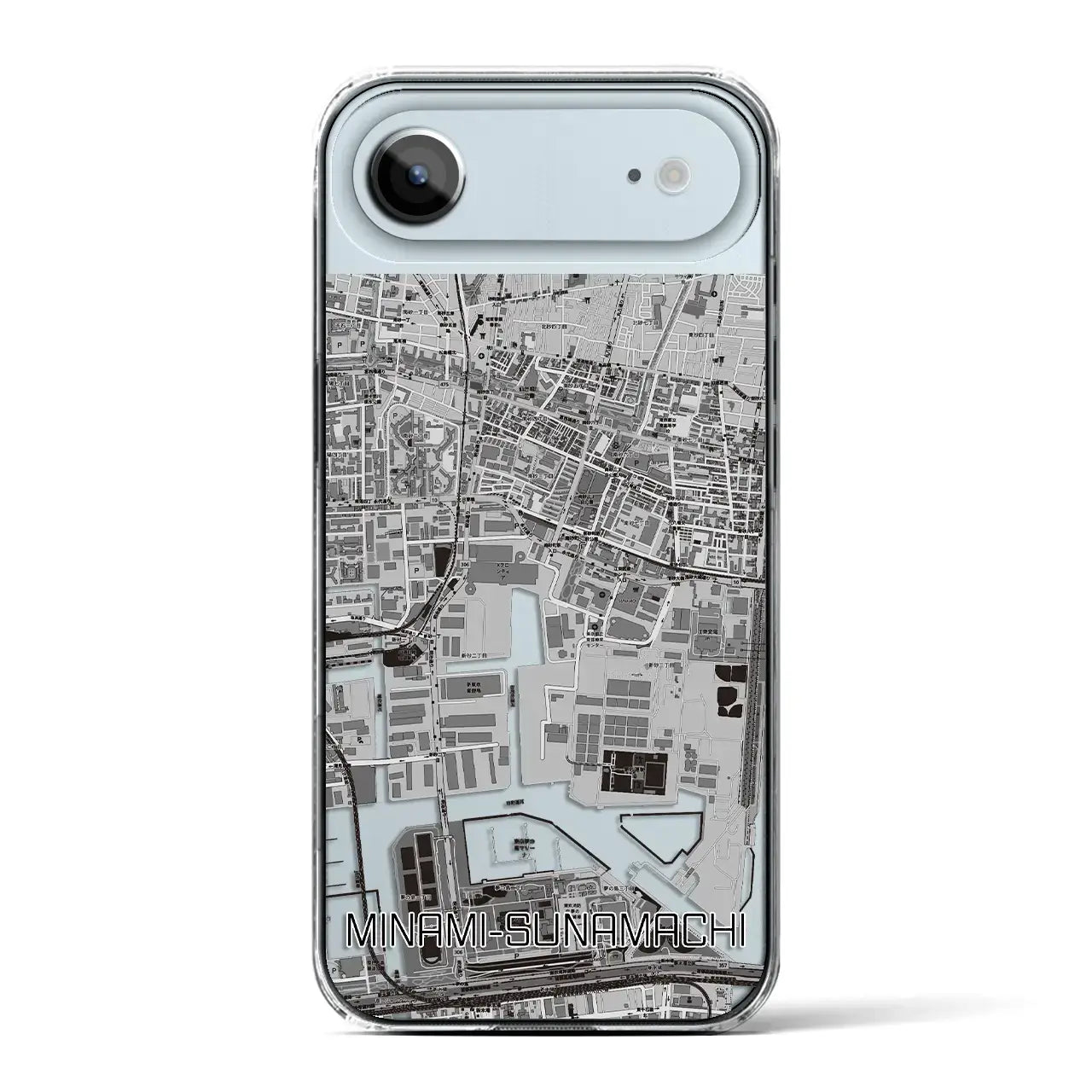 【南砂町(東京都)】地図柄iPhoneケース(クリアタイプ)