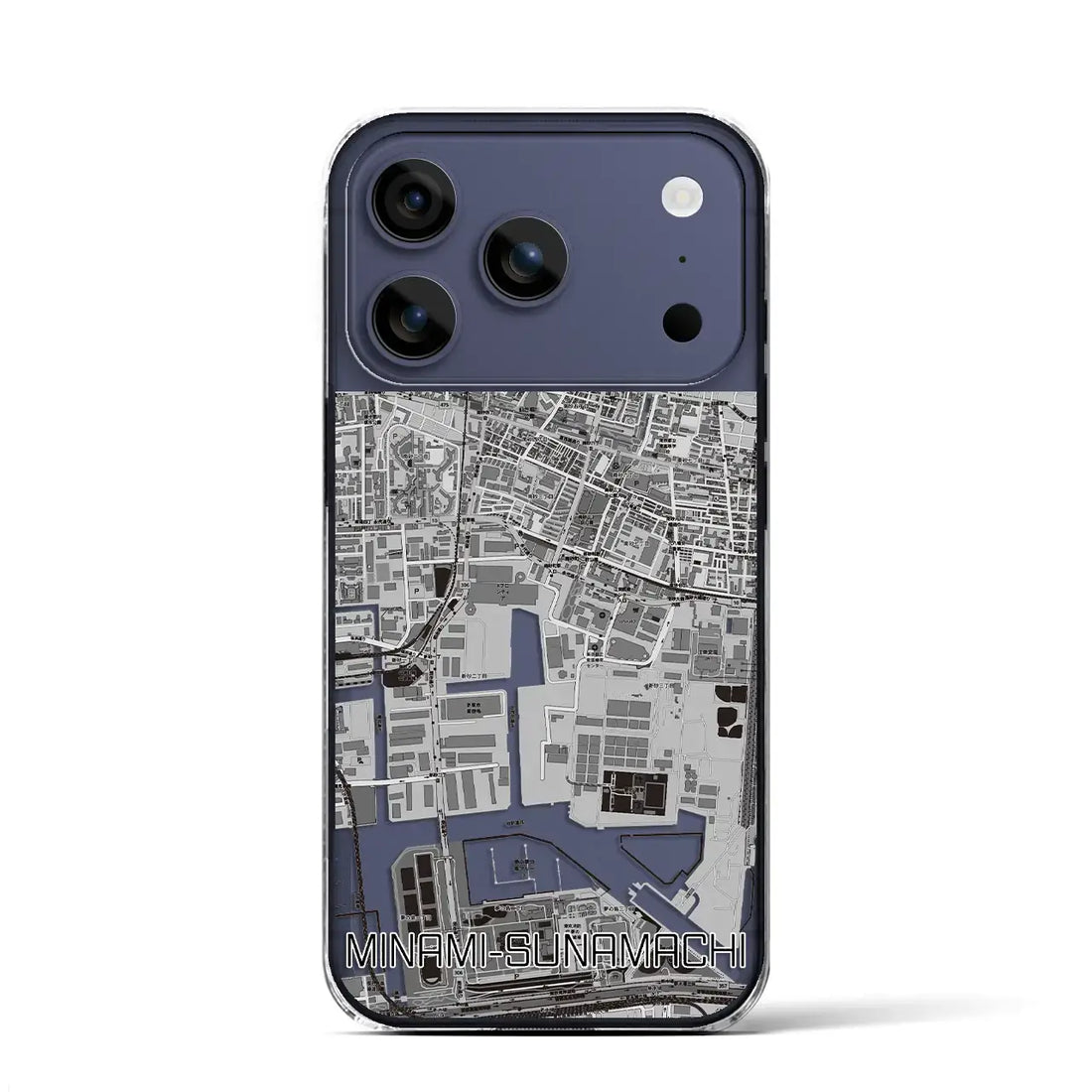 【南砂町(東京都)】地図柄iPhoneケース(クリアタイプ)