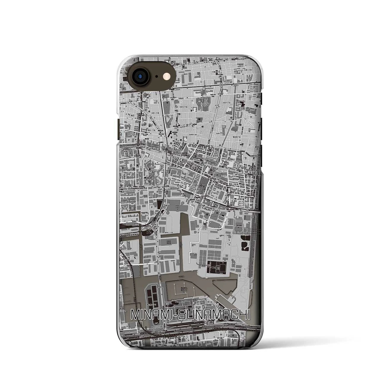 【南砂町(東京都)】地図柄iPhoneケース(クリアタイプ)