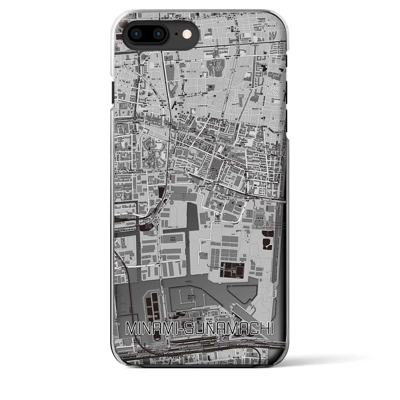 【南砂町(東京都)】地図柄iPhoneケース(クリアタイプ)