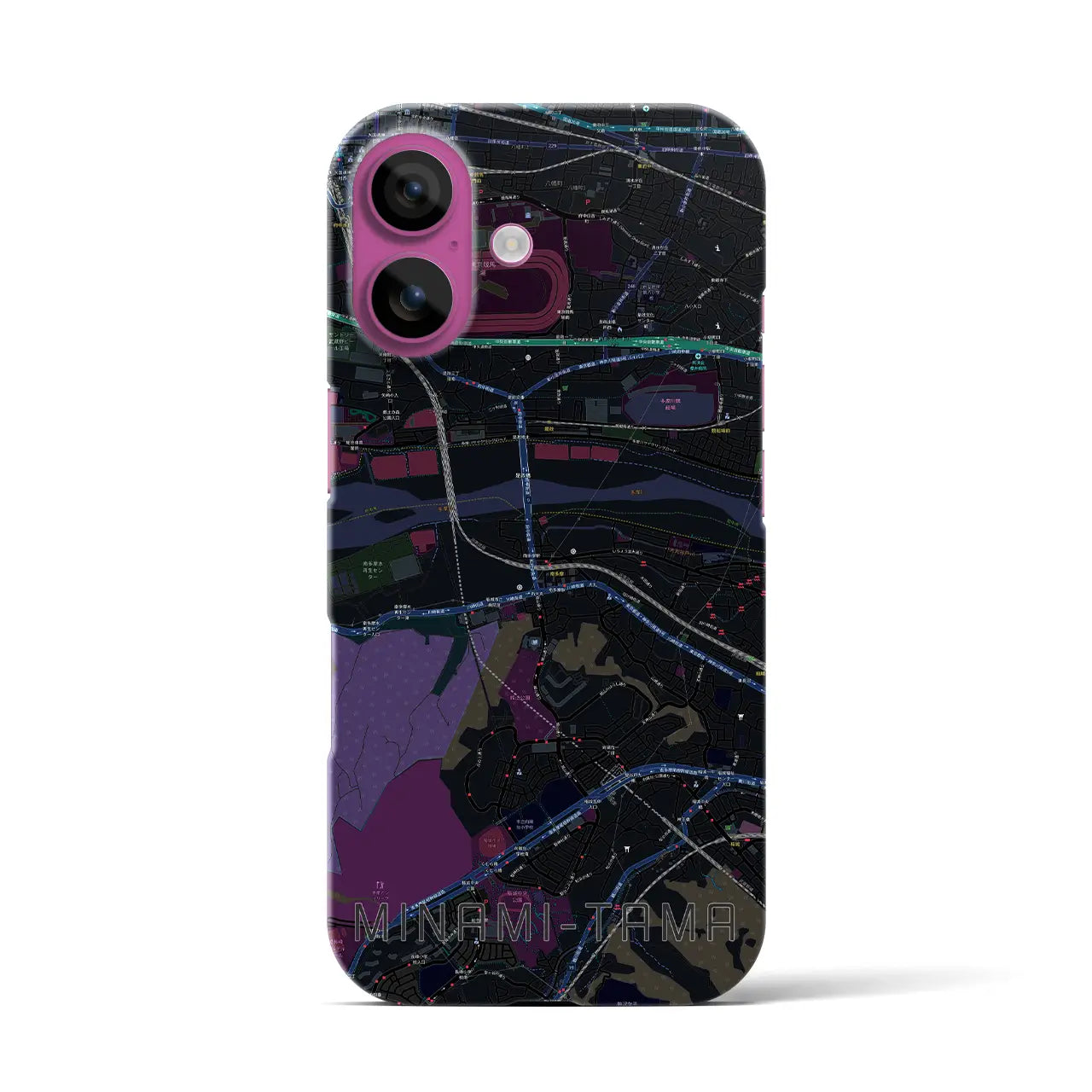 【南多摩(東京都)】地図柄iPhoneケース(バックカバータイプ)