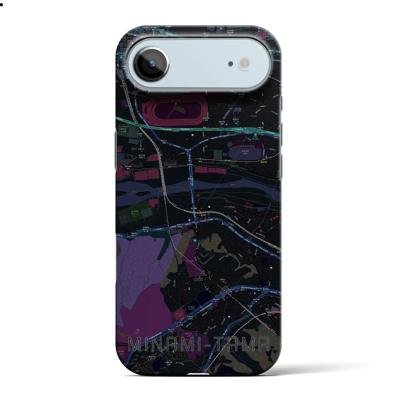 【南多摩(東京都)】地図柄iPhoneケース(バックカバータイプ)