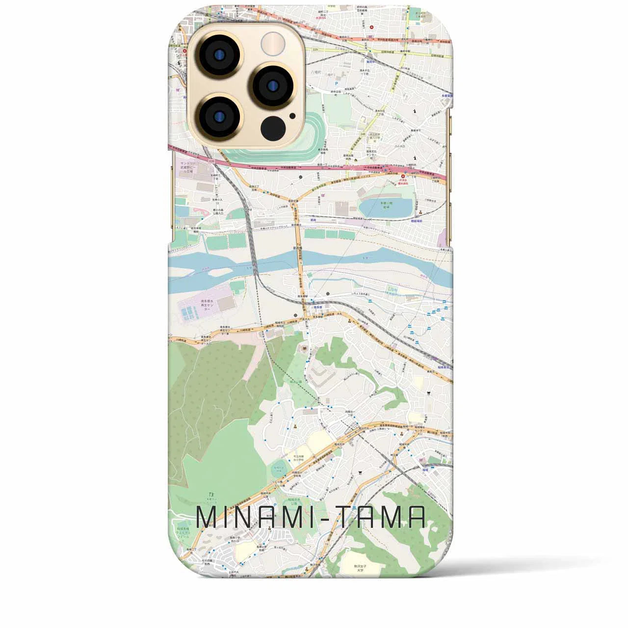 【南多摩(東京都)】地図柄iPhoneケース(バックカバータイプ)
