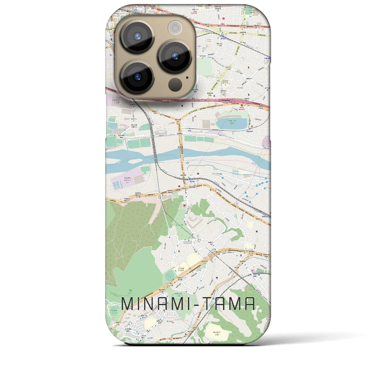 【南多摩(東京都)】地図柄iPhoneケース(バックカバータイプ)