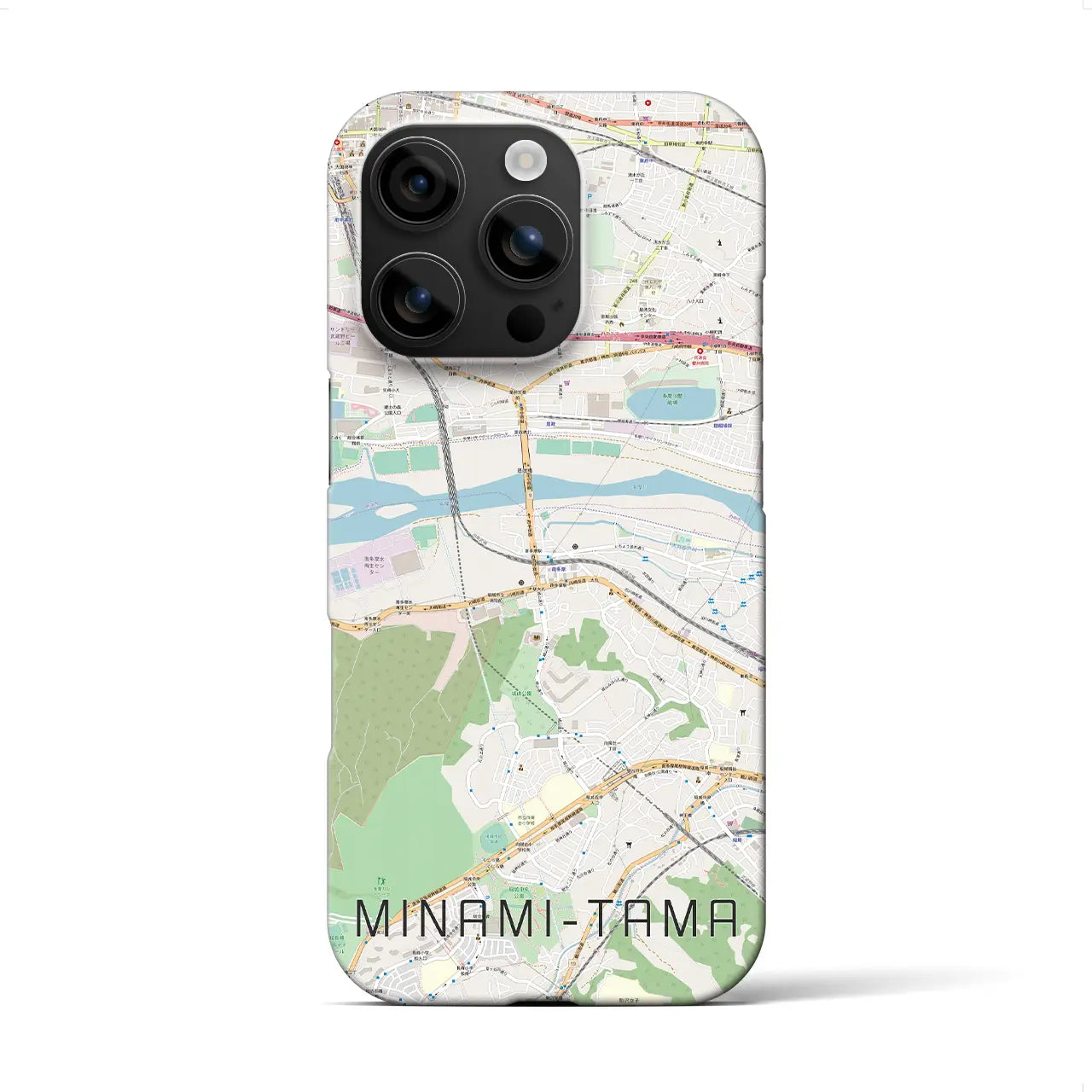 【南多摩(東京都)】地図柄iPhoneケース(バックカバータイプ)