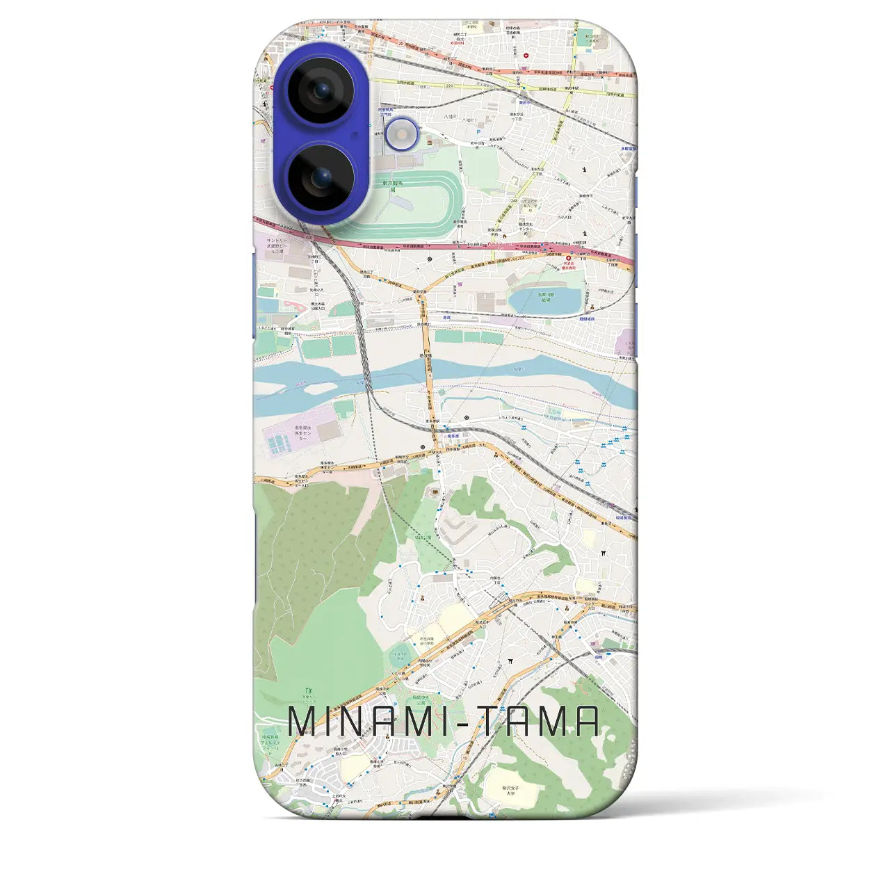 【南多摩(東京都)】地図柄iPhoneケース(バックカバータイプ)ナチュラル・iPhone 16 Pro Max 用