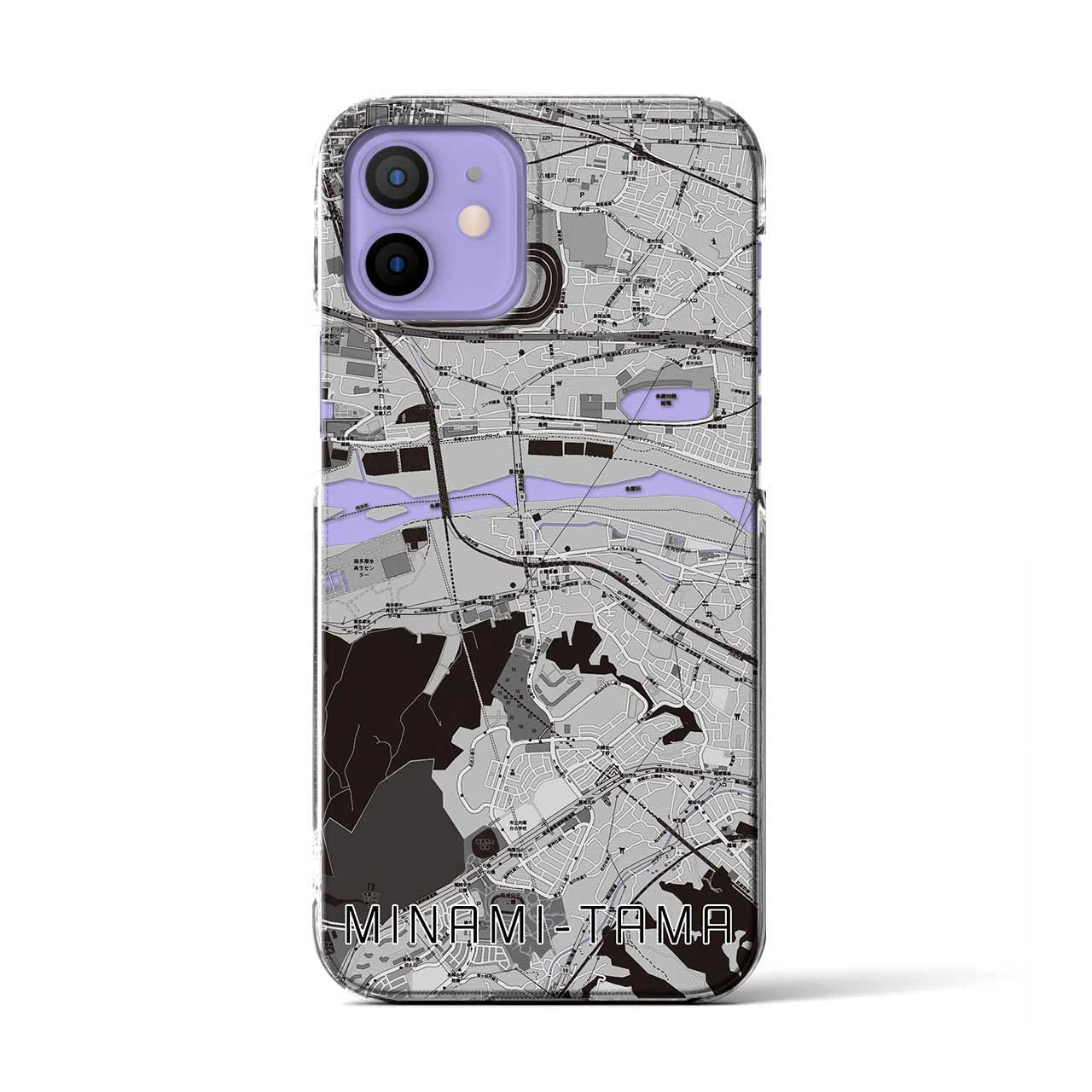 【南多摩(東京都)】地図柄iPhoneケース(クリアタイプ)