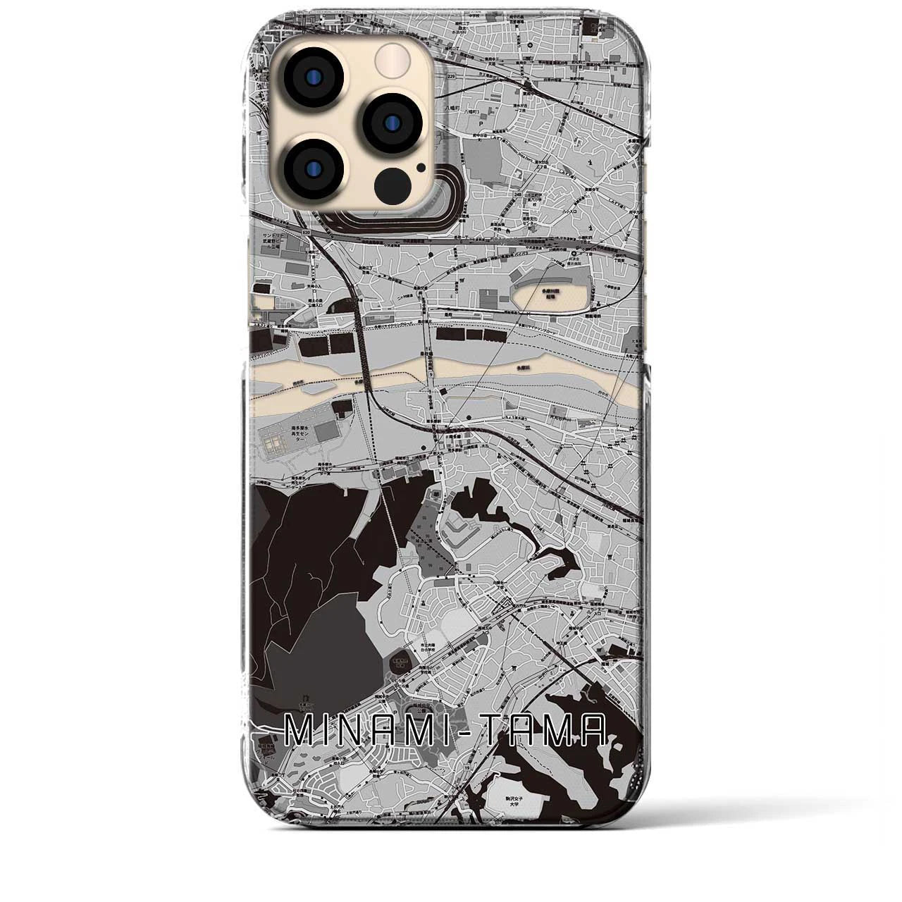 【南多摩(東京都)】地図柄iPhoneケース(クリアタイプ)
