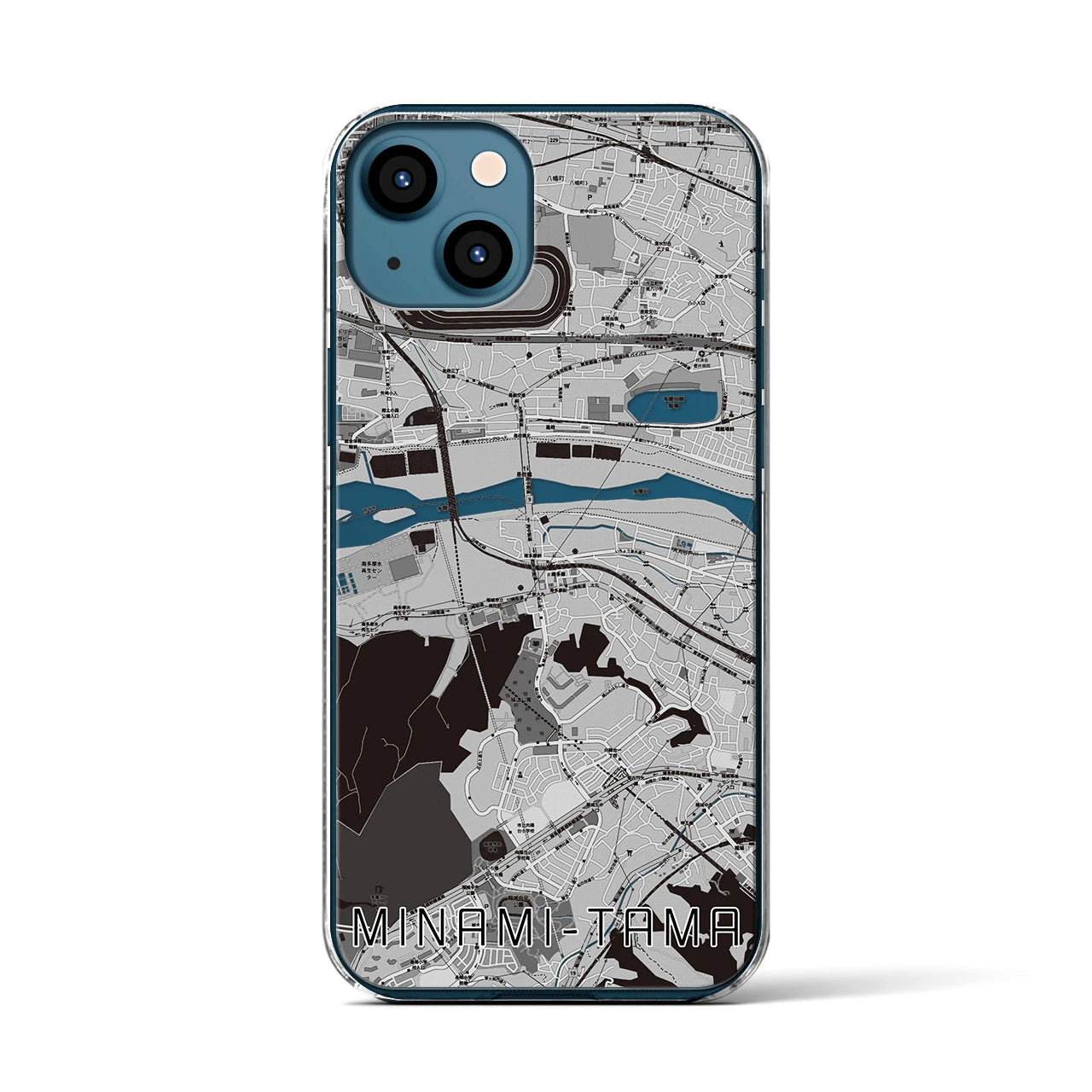 【南多摩(東京都)】地図柄iPhoneケース(クリアタイプ)