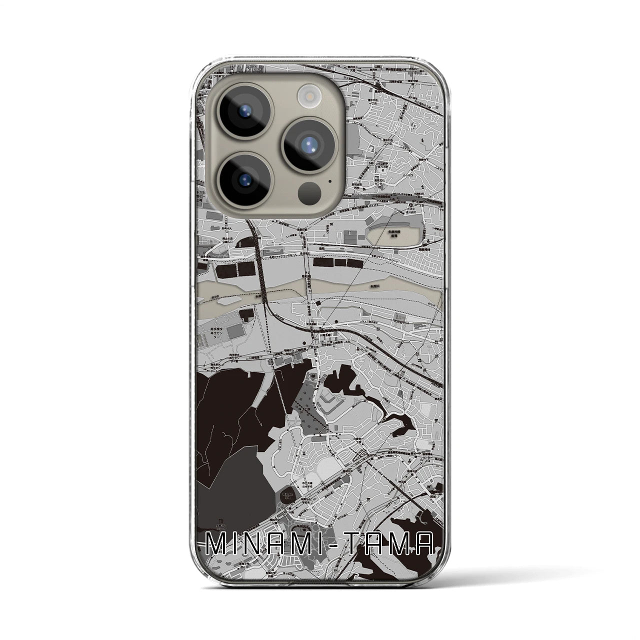 【南多摩(東京都)】地図柄iPhoneケース(クリアタイプ)