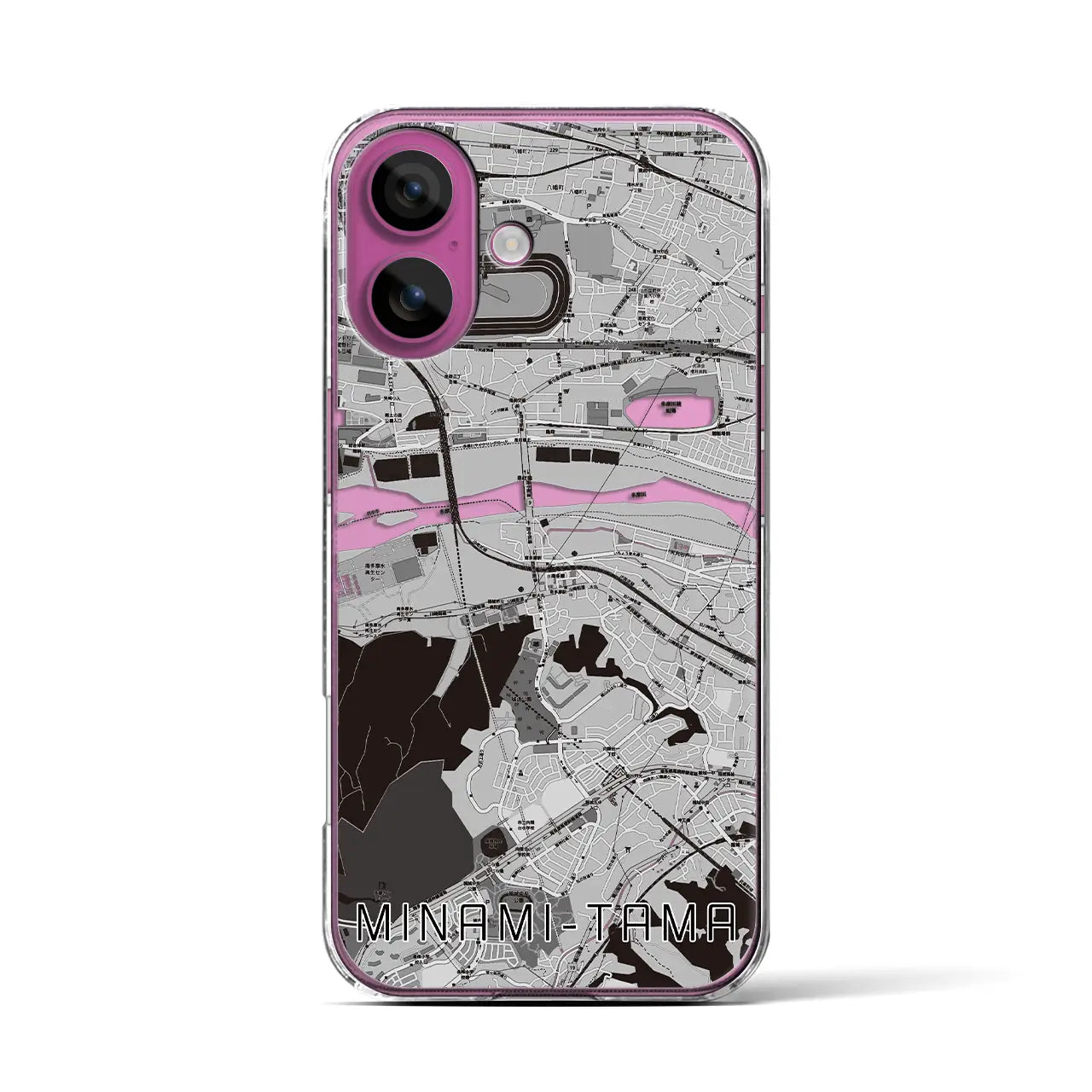 【南多摩(東京都)】地図柄iPhoneケース(クリアタイプ)