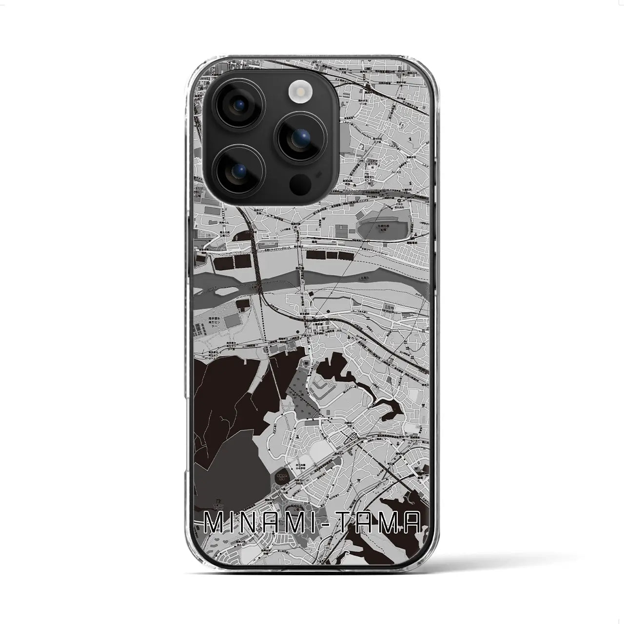 【南多摩(東京都)】地図柄iPhoneケース(クリアタイプ)