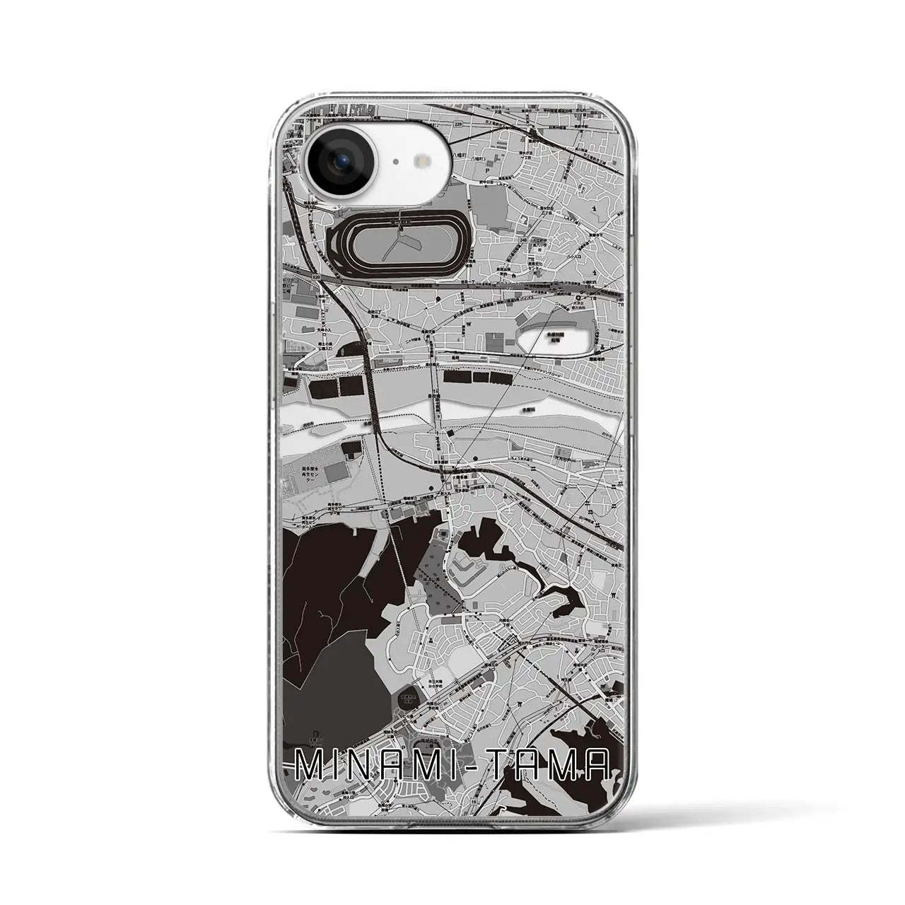 【南多摩(東京都)】地図柄iPhoneケース(クリアタイプ)