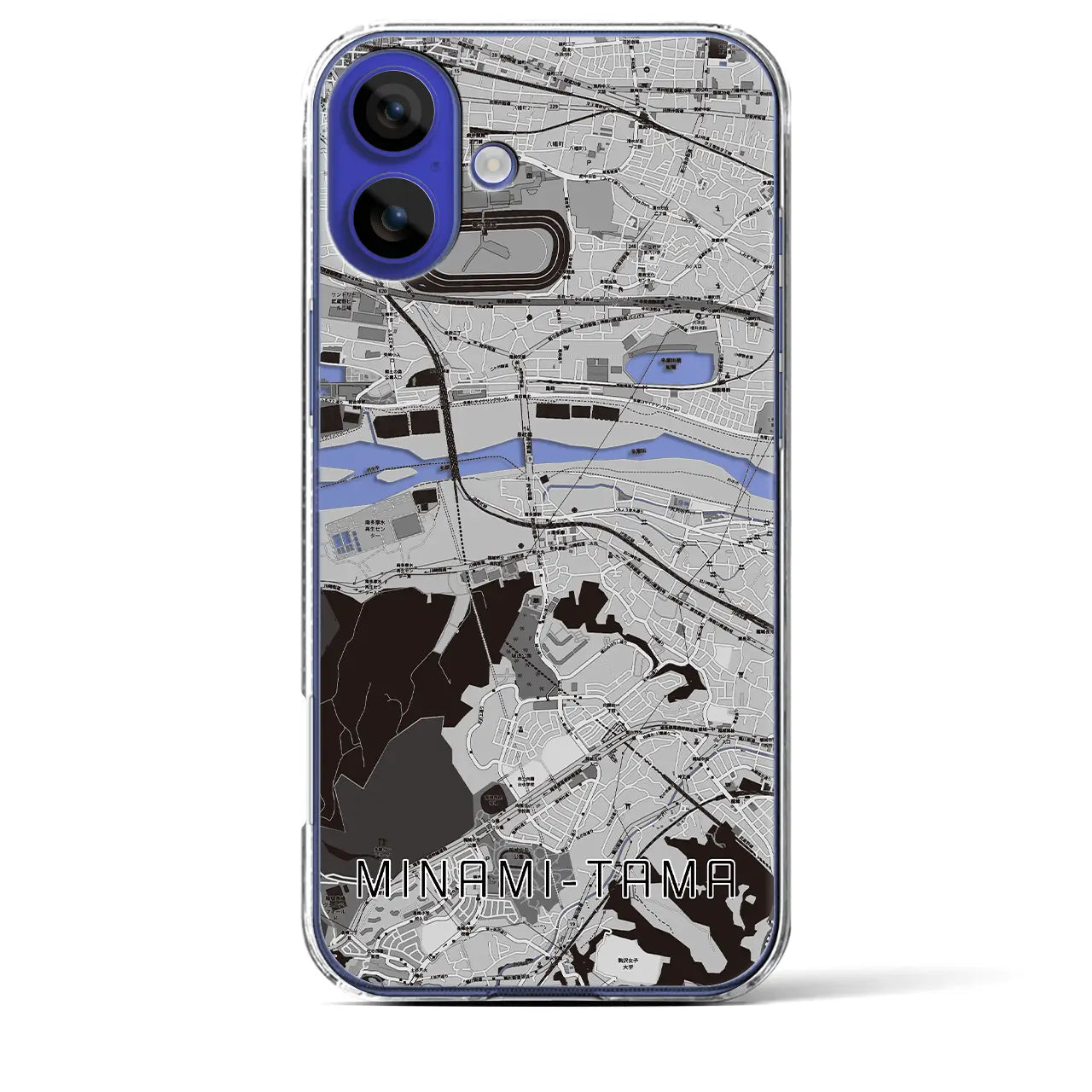 【南多摩(東京都)】地図柄iPhoneケース(クリアタイプ)