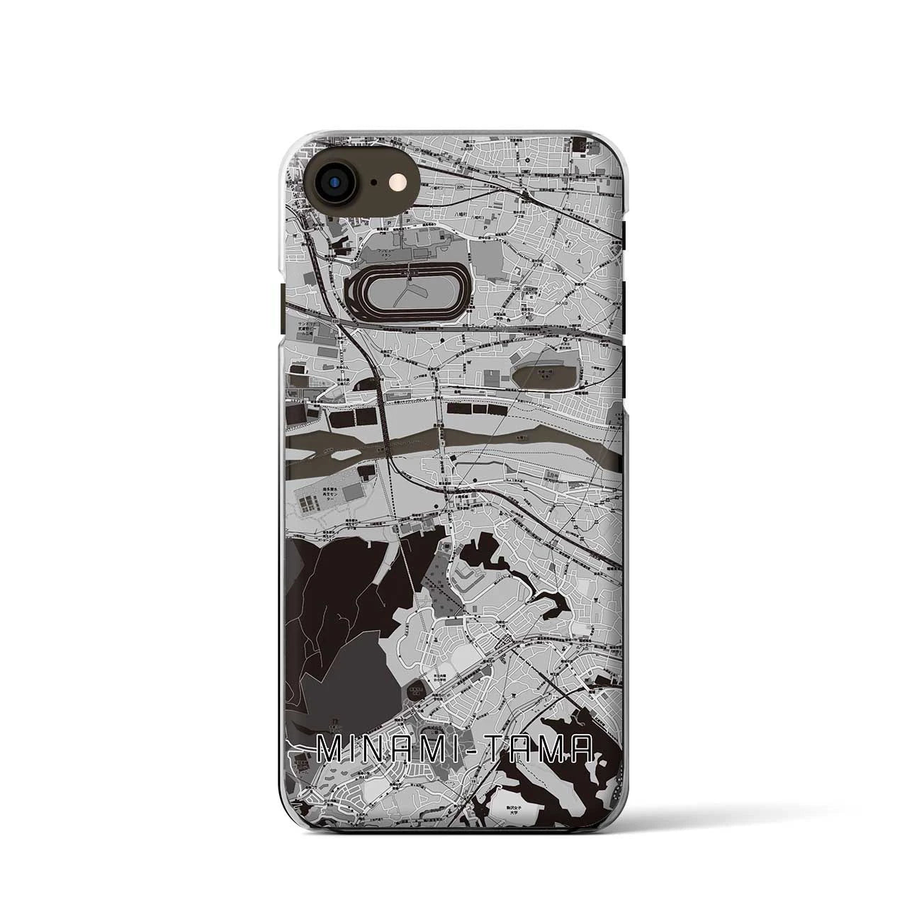【南多摩(東京都)】地図柄iPhoneケース(クリアタイプ)