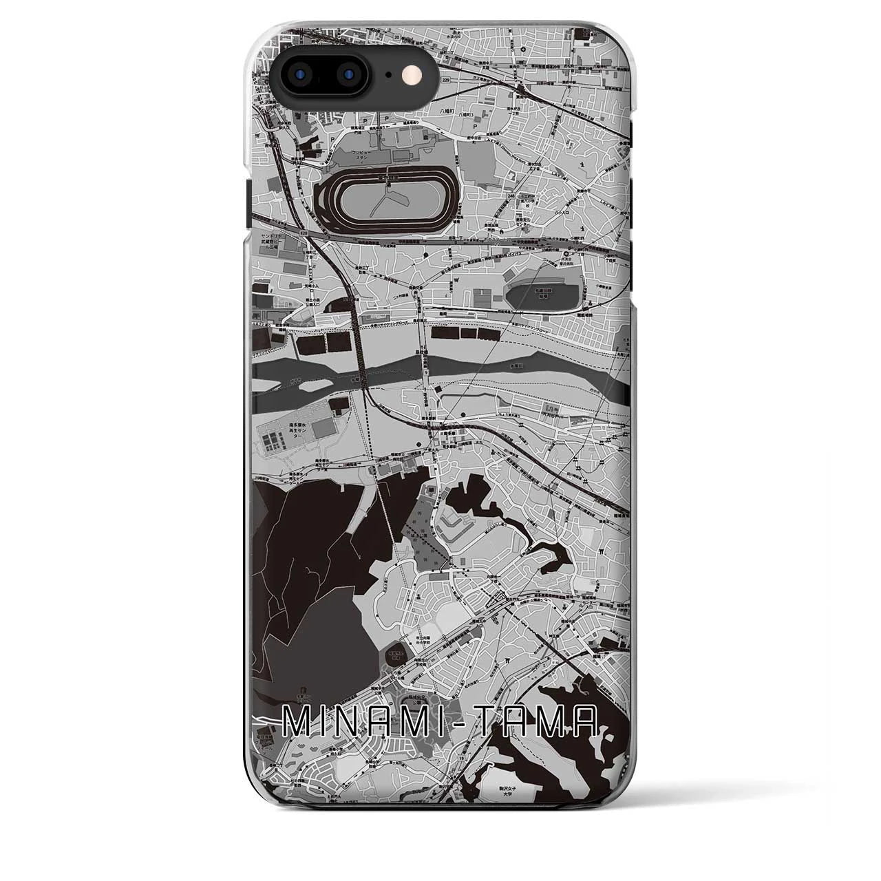 【南多摩(東京都)】地図柄iPhoneケース(クリアタイプ)