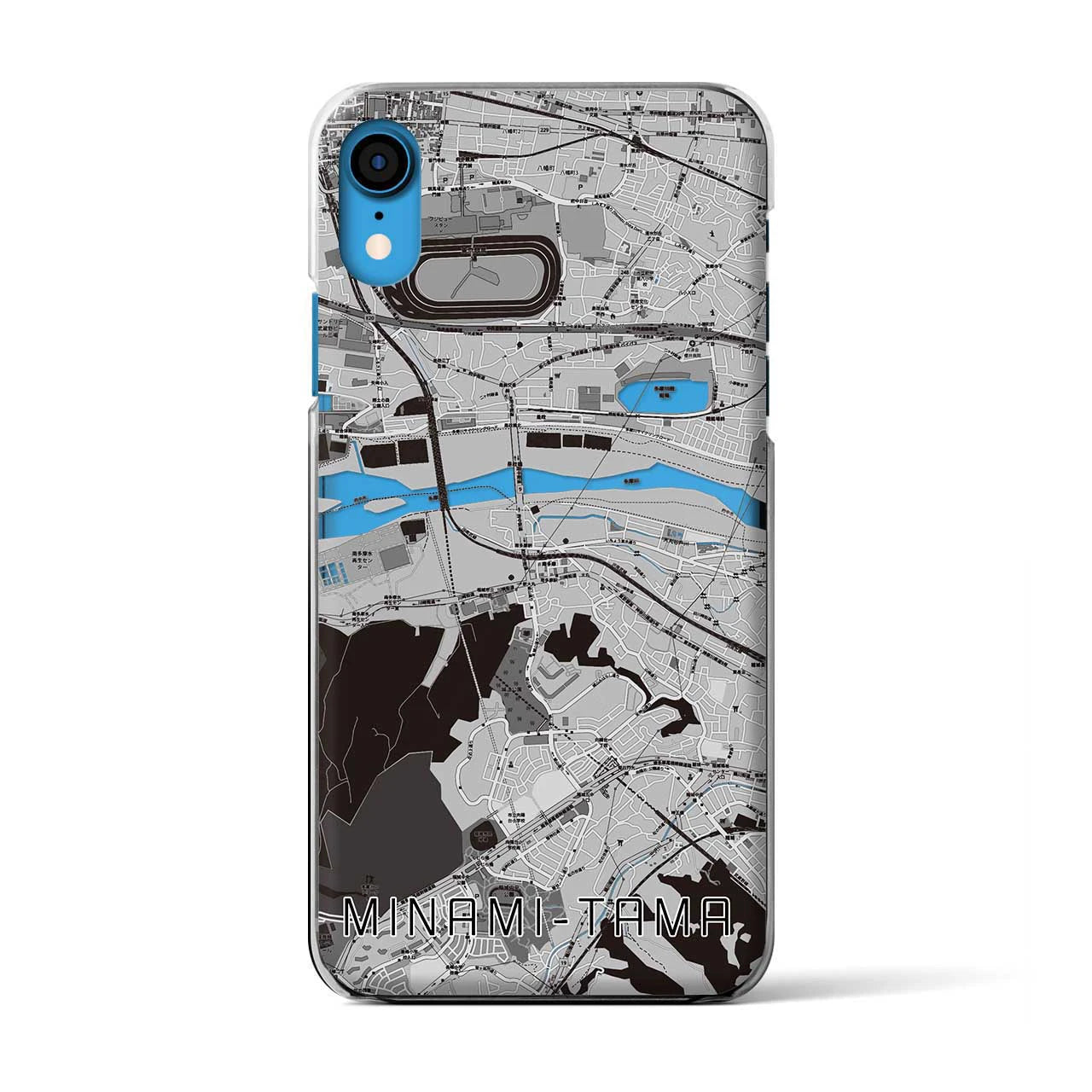 【南多摩(東京都)】地図柄iPhoneケース(クリアタイプ)