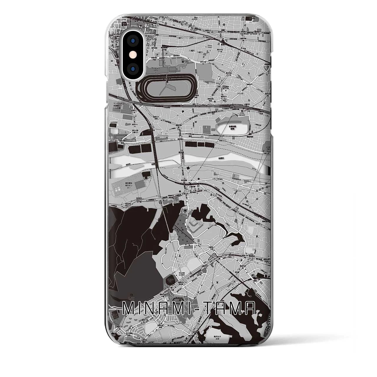 【南多摩(東京都)】地図柄iPhoneケース(クリアタイプ)