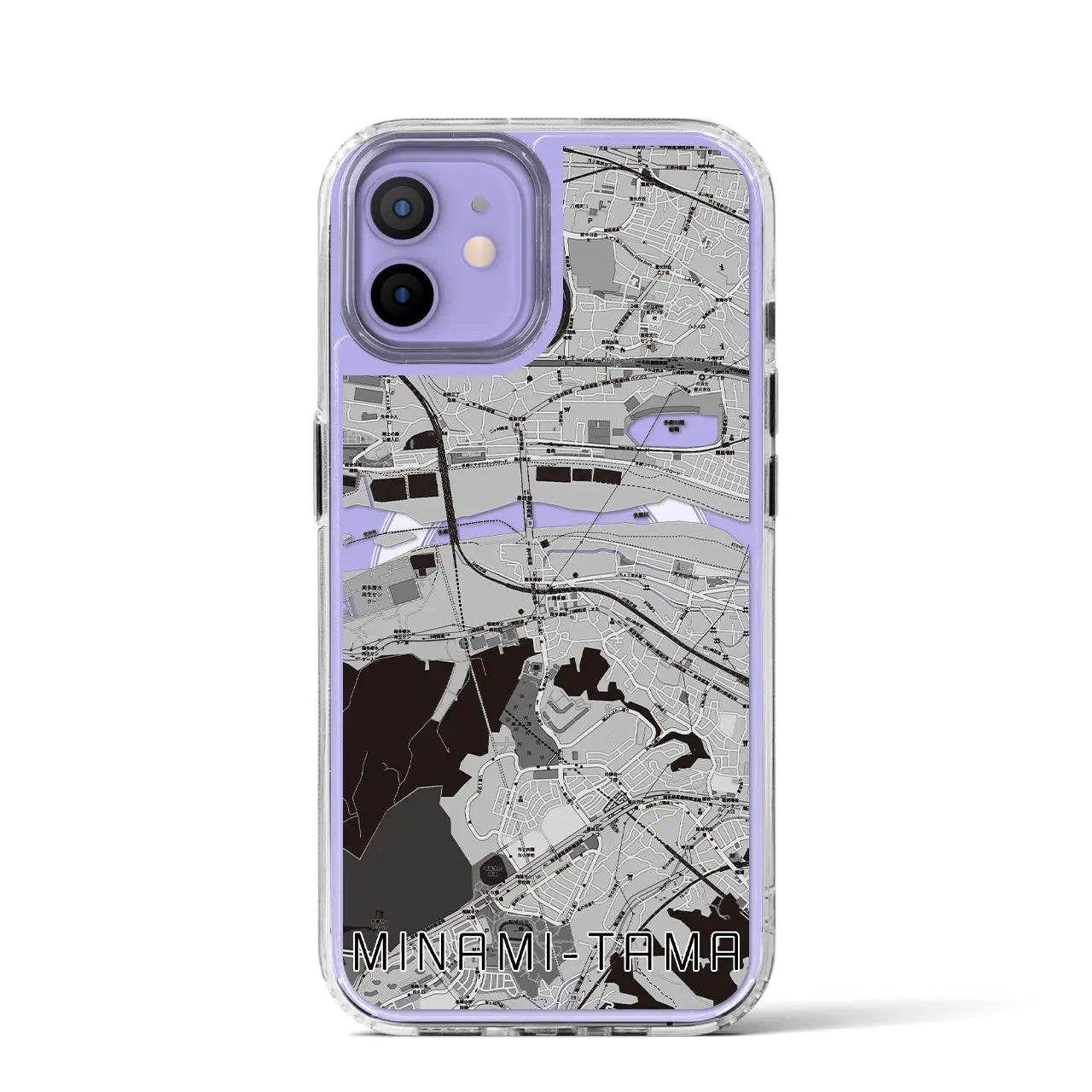 【南多摩(東京都)】地図柄iPhoneケース(MagSafeタイプ)