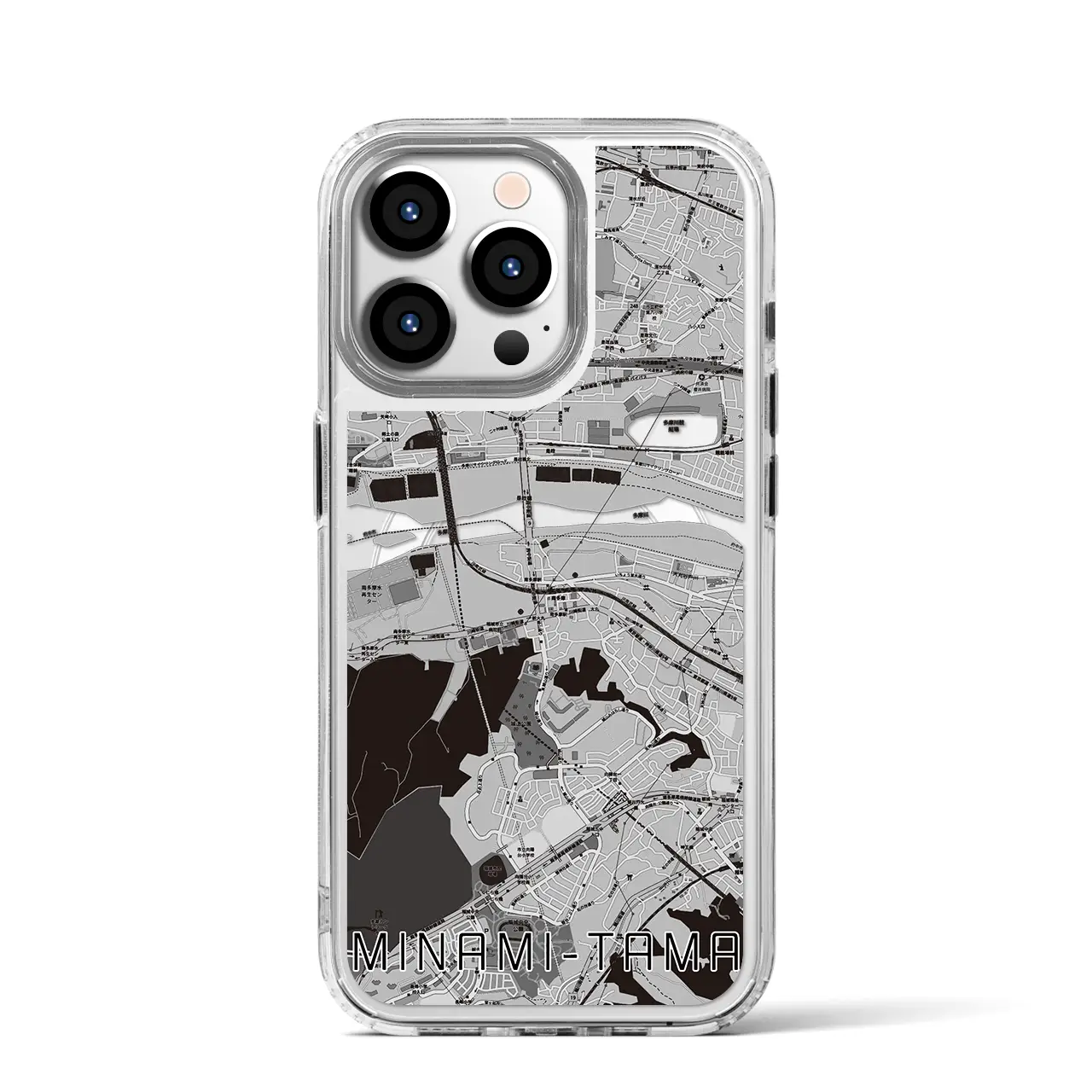 【南多摩(東京都)】地図柄iPhoneケース(MagSafeタイプ)