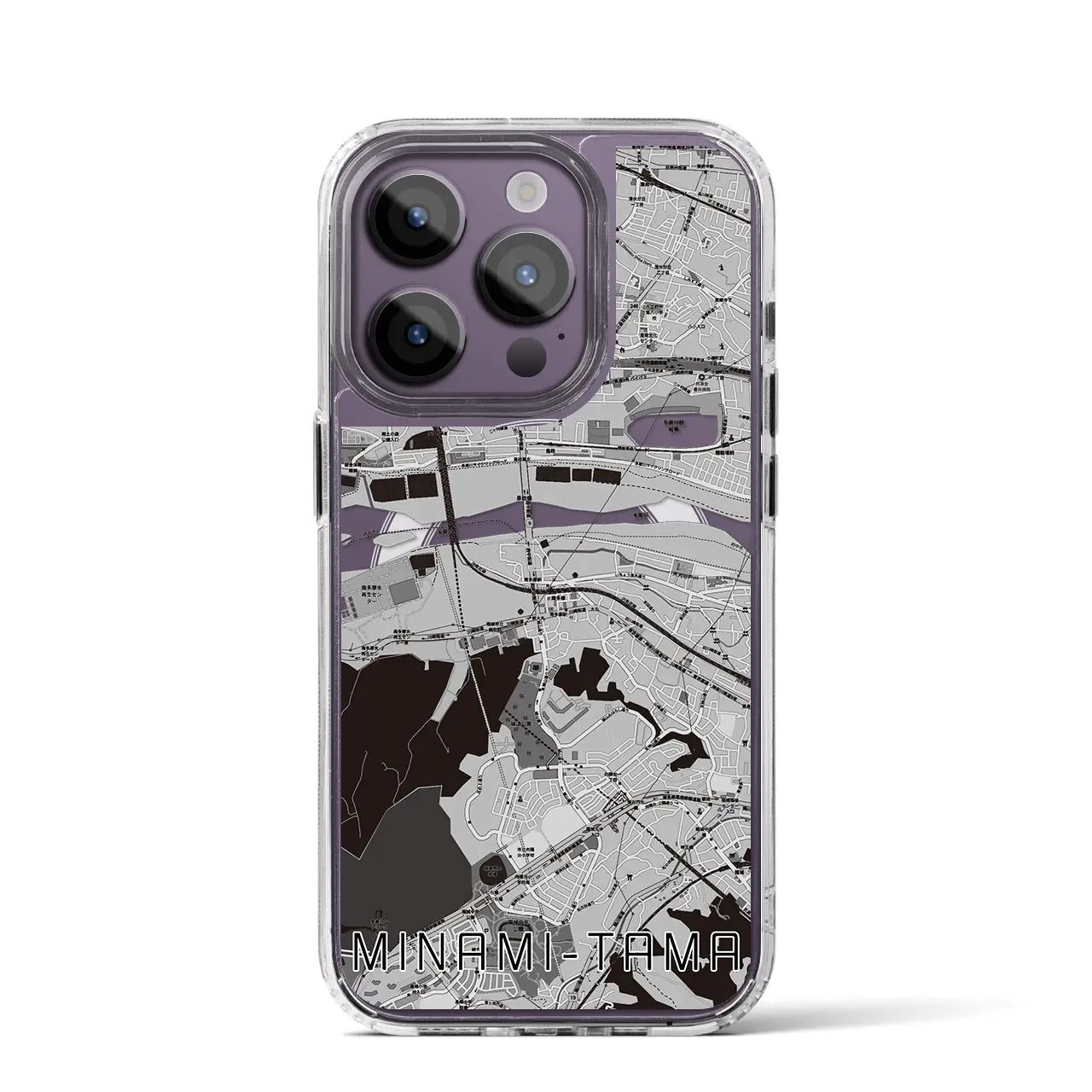 【南多摩(東京都)】地図柄iPhoneケース(MagSafeタイプ)