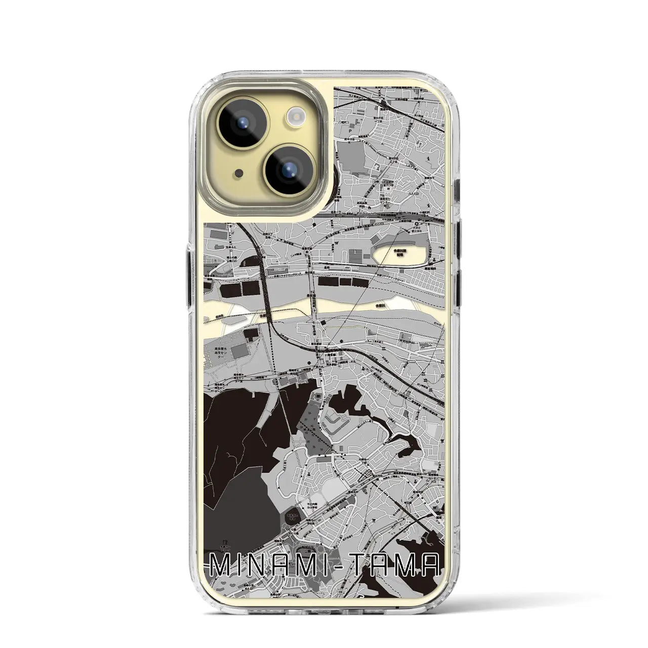 【南多摩(東京都)】地図柄iPhoneケース(MagSafeタイプ)