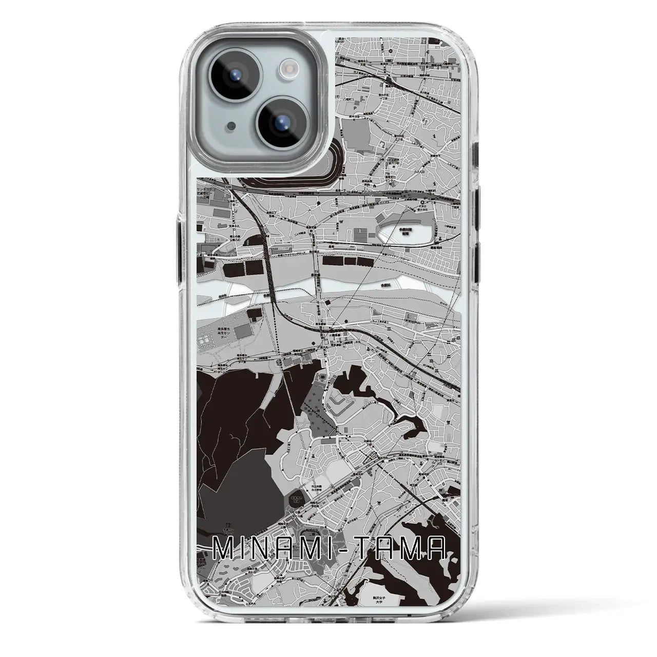 【南多摩(東京都)】地図柄iPhoneケース(MagSafeタイプ)