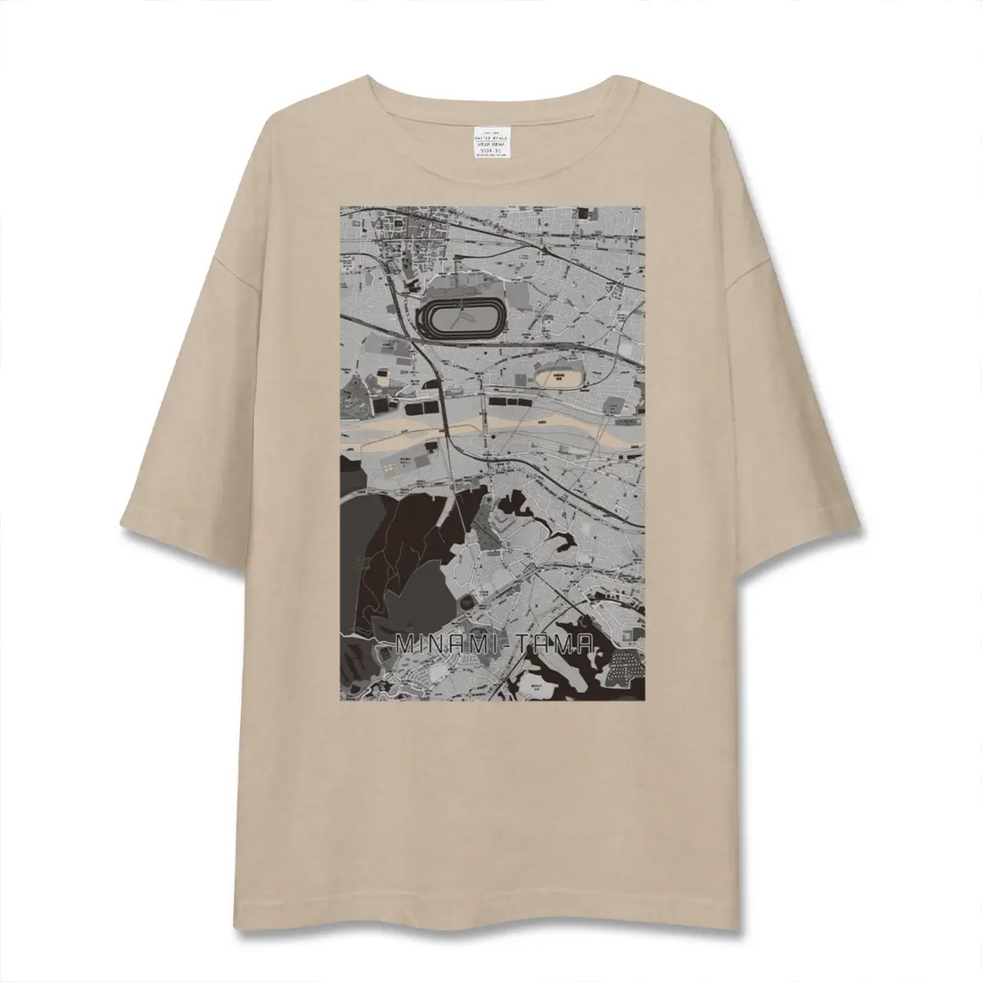 【南多摩(東京都)】地図柄ビッグシルエットTシャツ