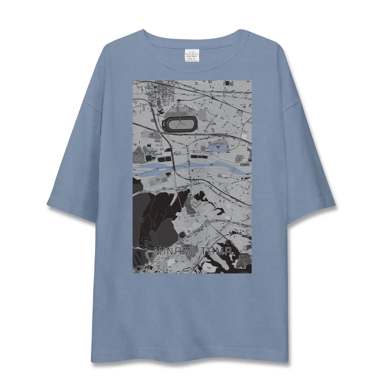 【南多摩(東京都)】地図柄ビッグシルエットTシャツ
