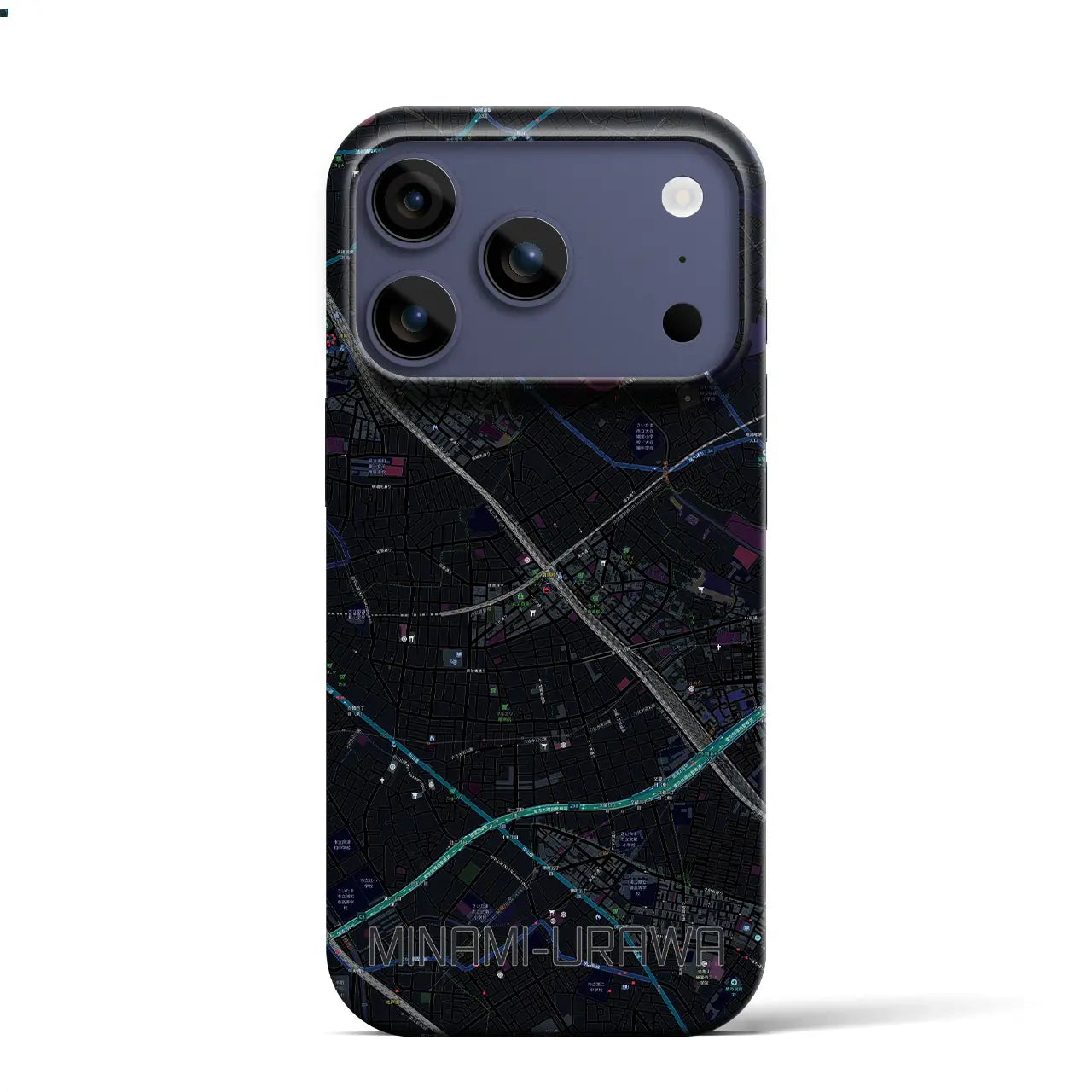 【南浦和(埼玉県)】地図柄iPhoneケース(バックカバータイプ)