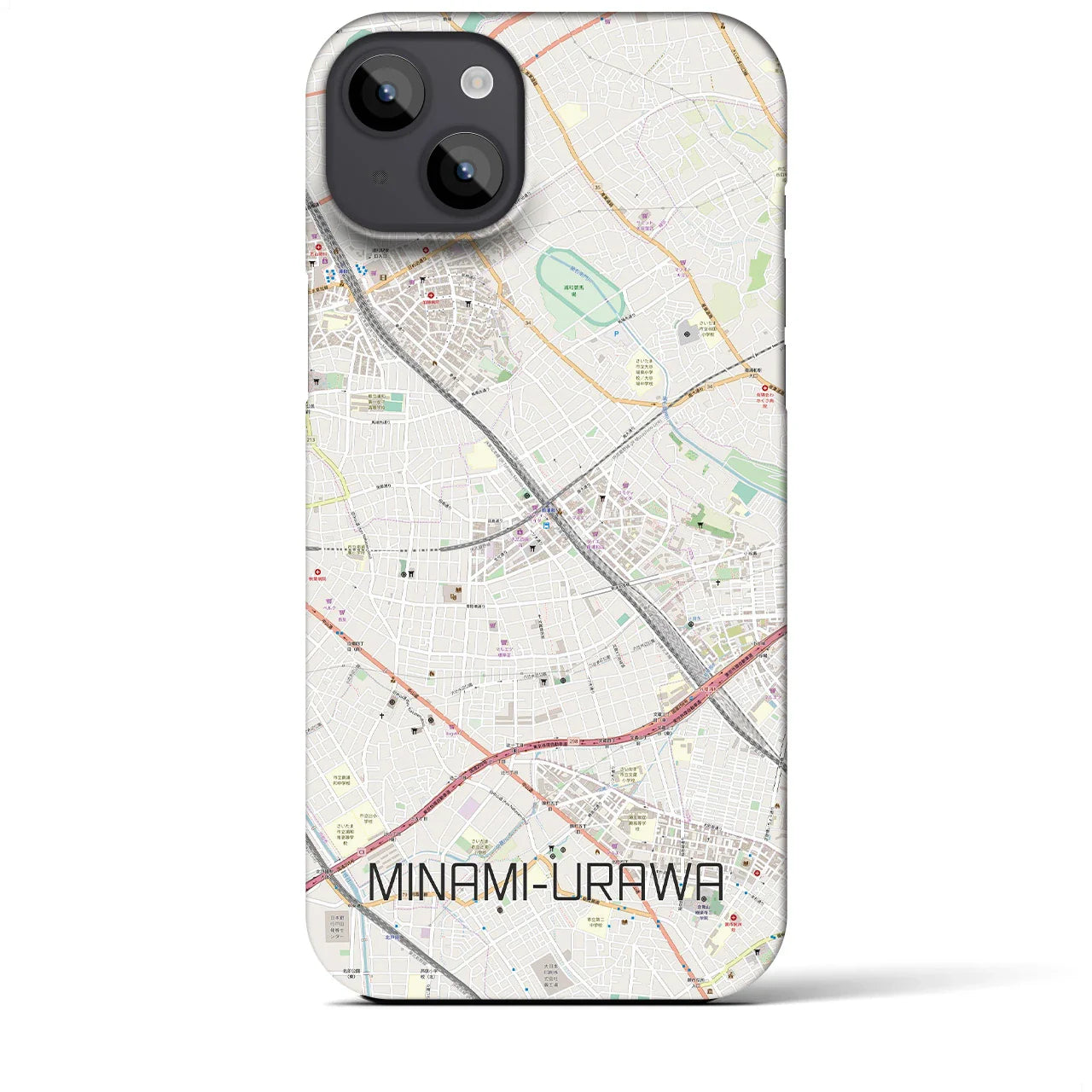 【南浦和(埼玉県)】地図柄iPhoneケース(バックカバータイプ)