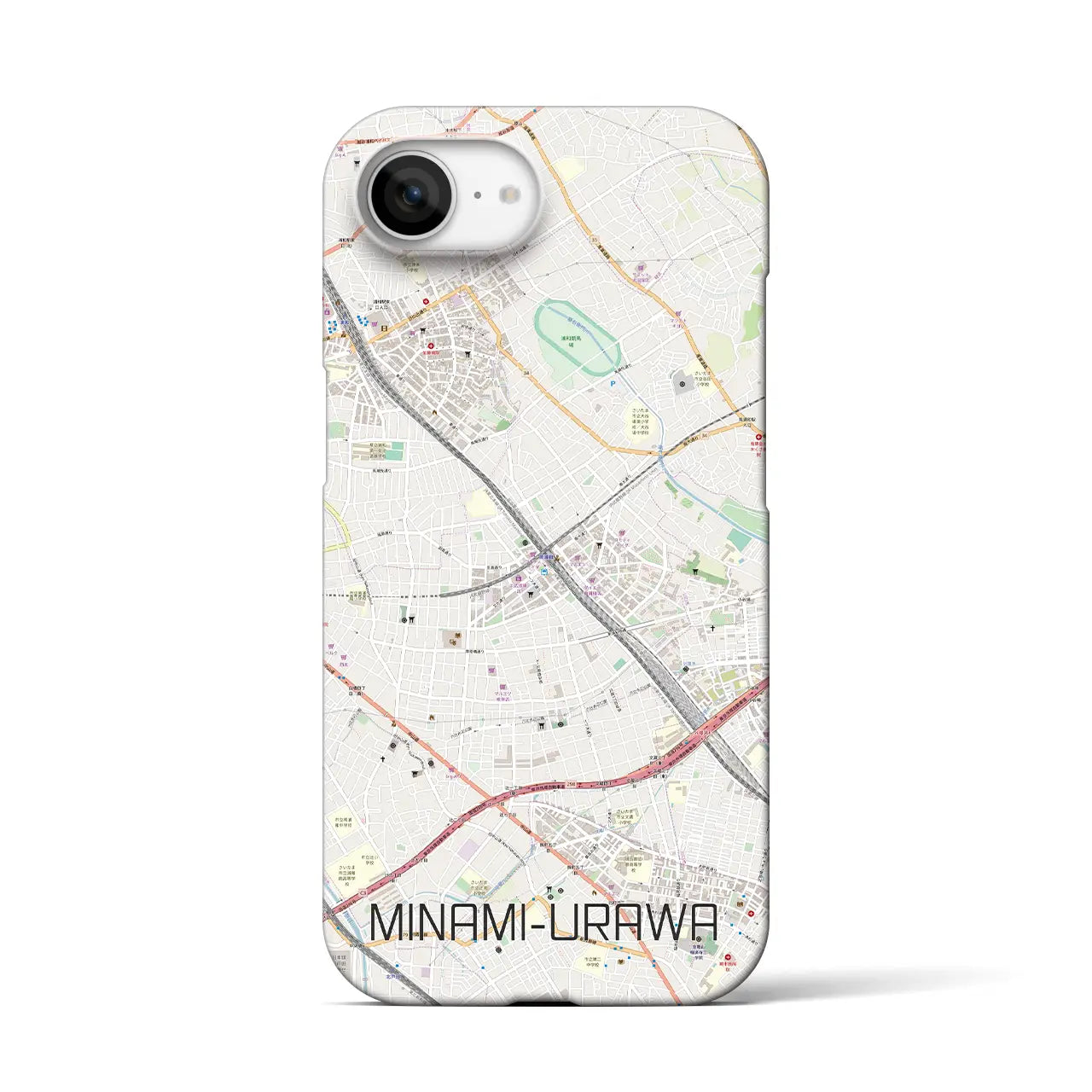 【南浦和(埼玉県)】地図柄iPhoneケース(バックカバータイプ)