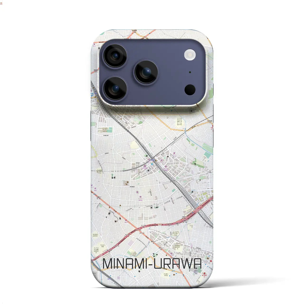 【南浦和(埼玉県)】地図柄iPhoneケース(バックカバータイプ)