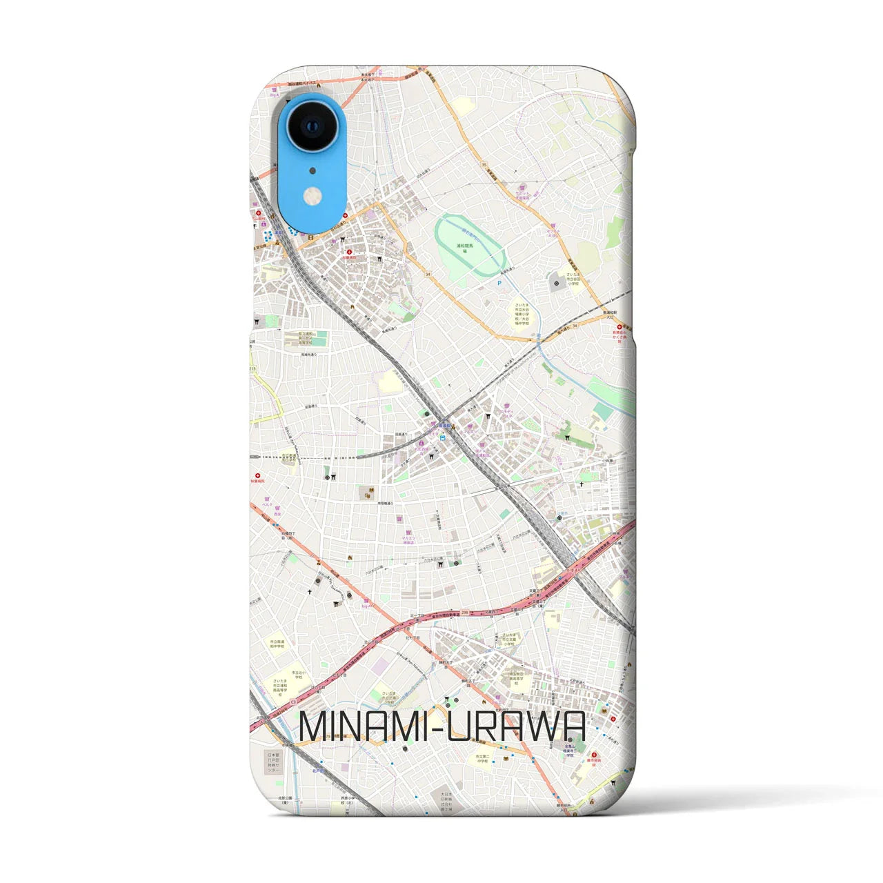【南浦和(埼玉県)】地図柄iPhoneケース(バックカバータイプ)