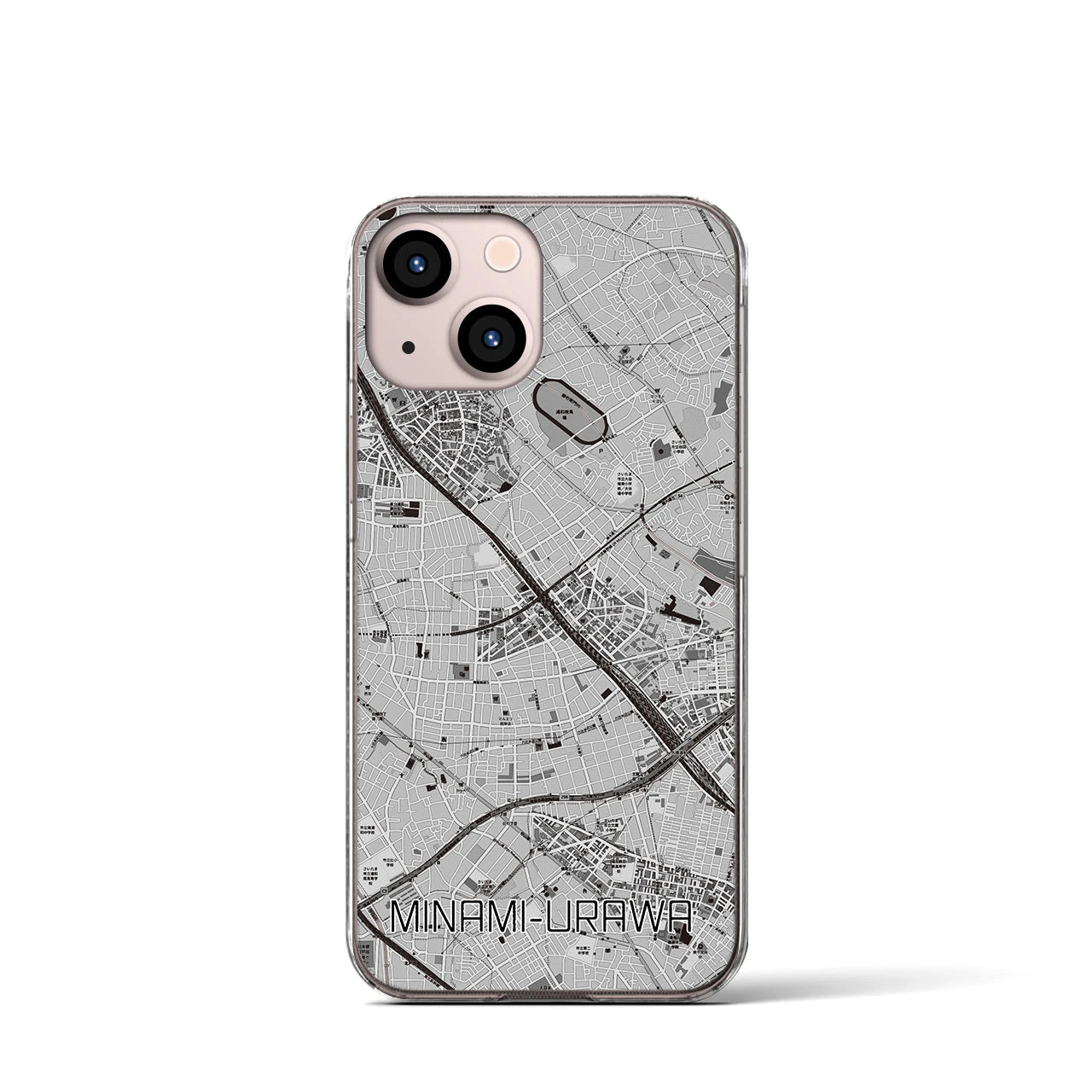 【南浦和(埼玉県)】地図柄iPhoneケース(クリアタイプ)