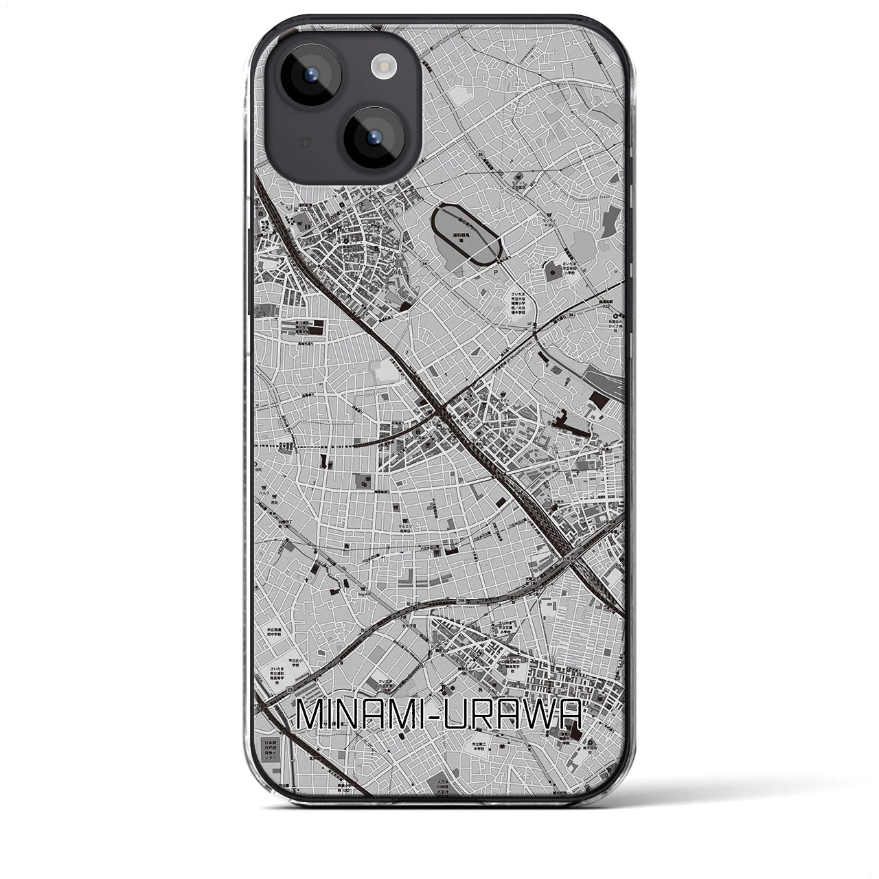 【南浦和(埼玉県)】地図柄iPhoneケース(クリアタイプ)