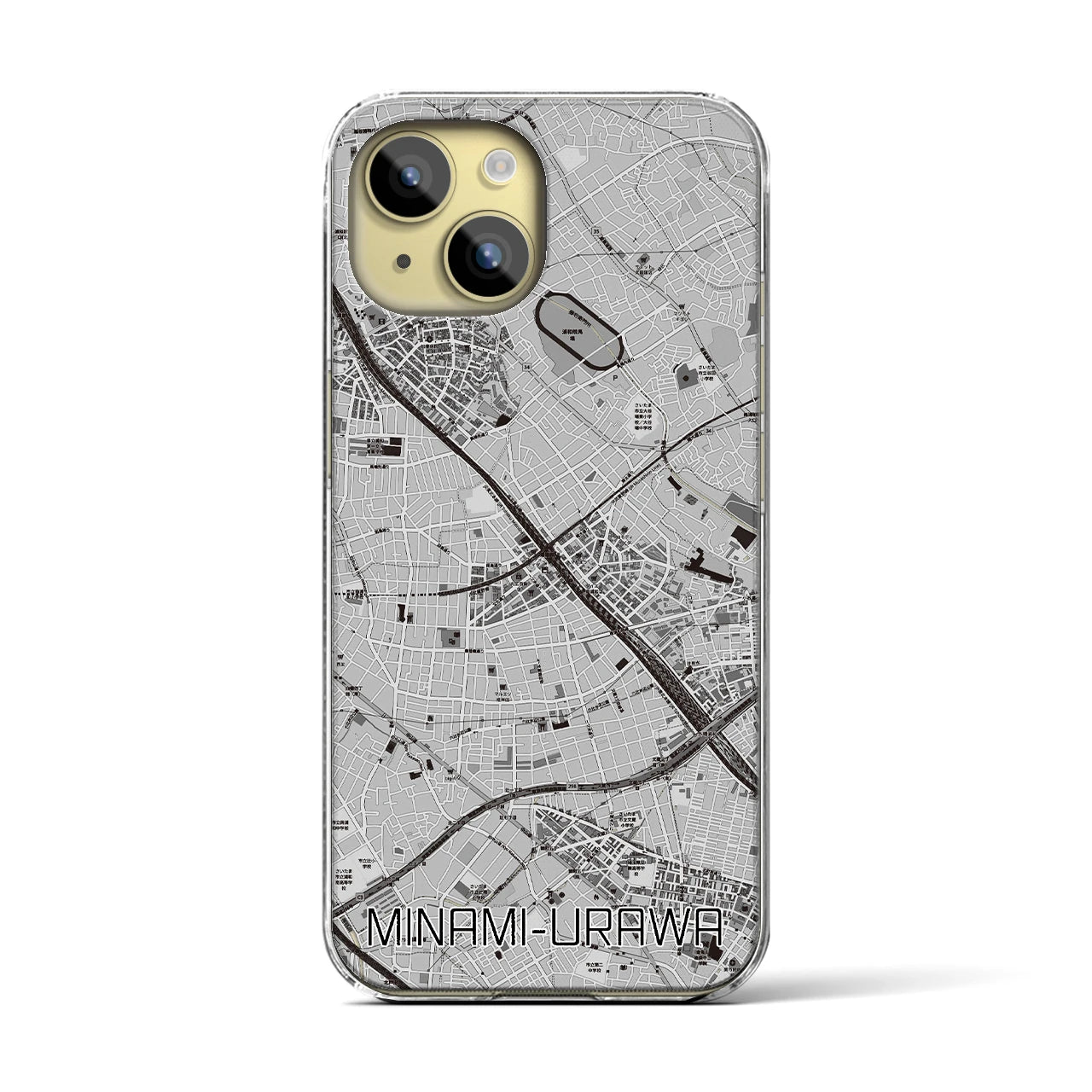 【南浦和(埼玉県)】地図柄iPhoneケース(クリアタイプ)
