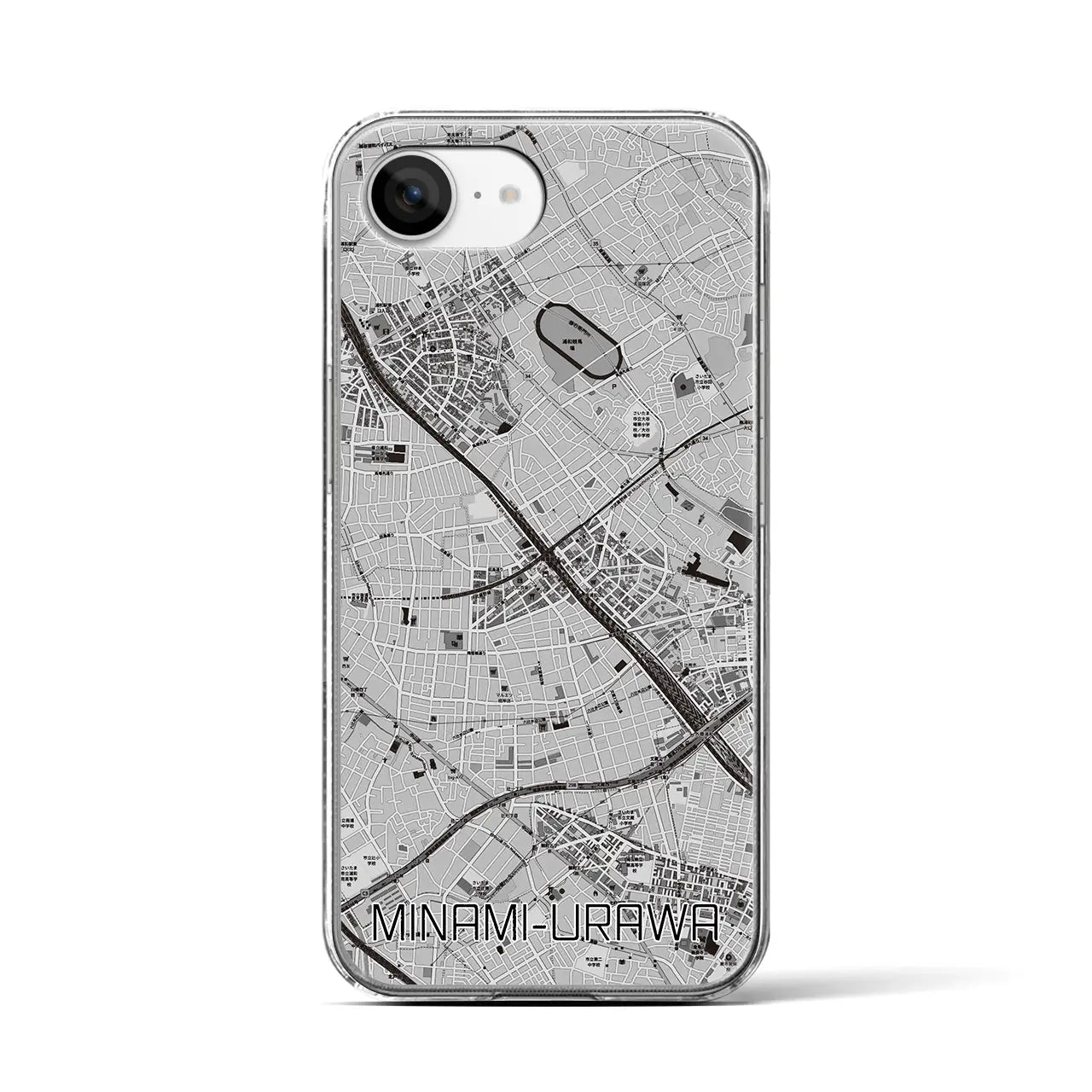 【南浦和(埼玉県)】地図柄iPhoneケース(クリアタイプ)