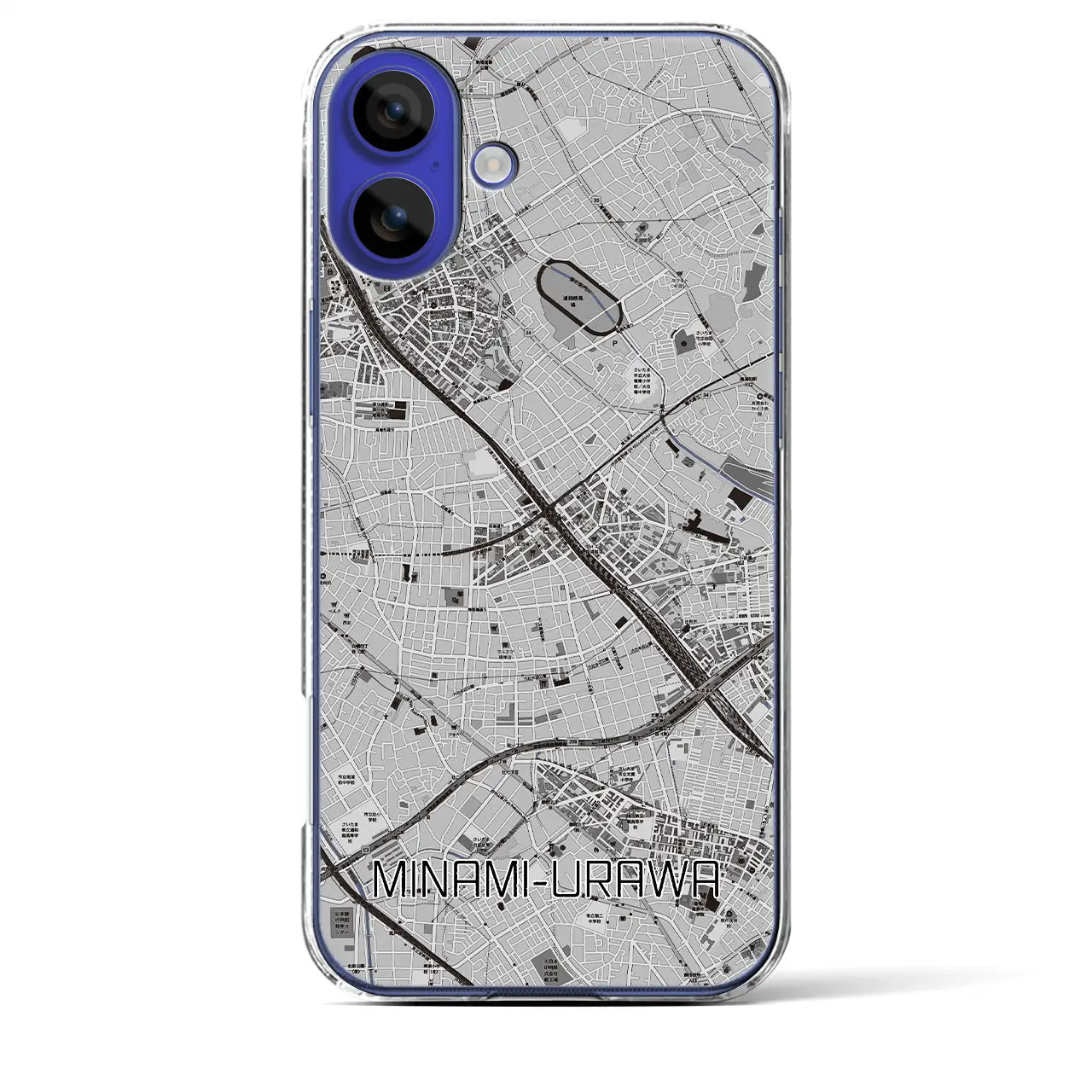 【南浦和(埼玉県)】地図柄iPhoneケース(クリアタイプ)