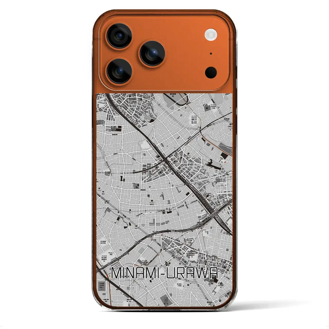 【南浦和(埼玉県)】地図柄iPhoneケース(クリアタイプ)