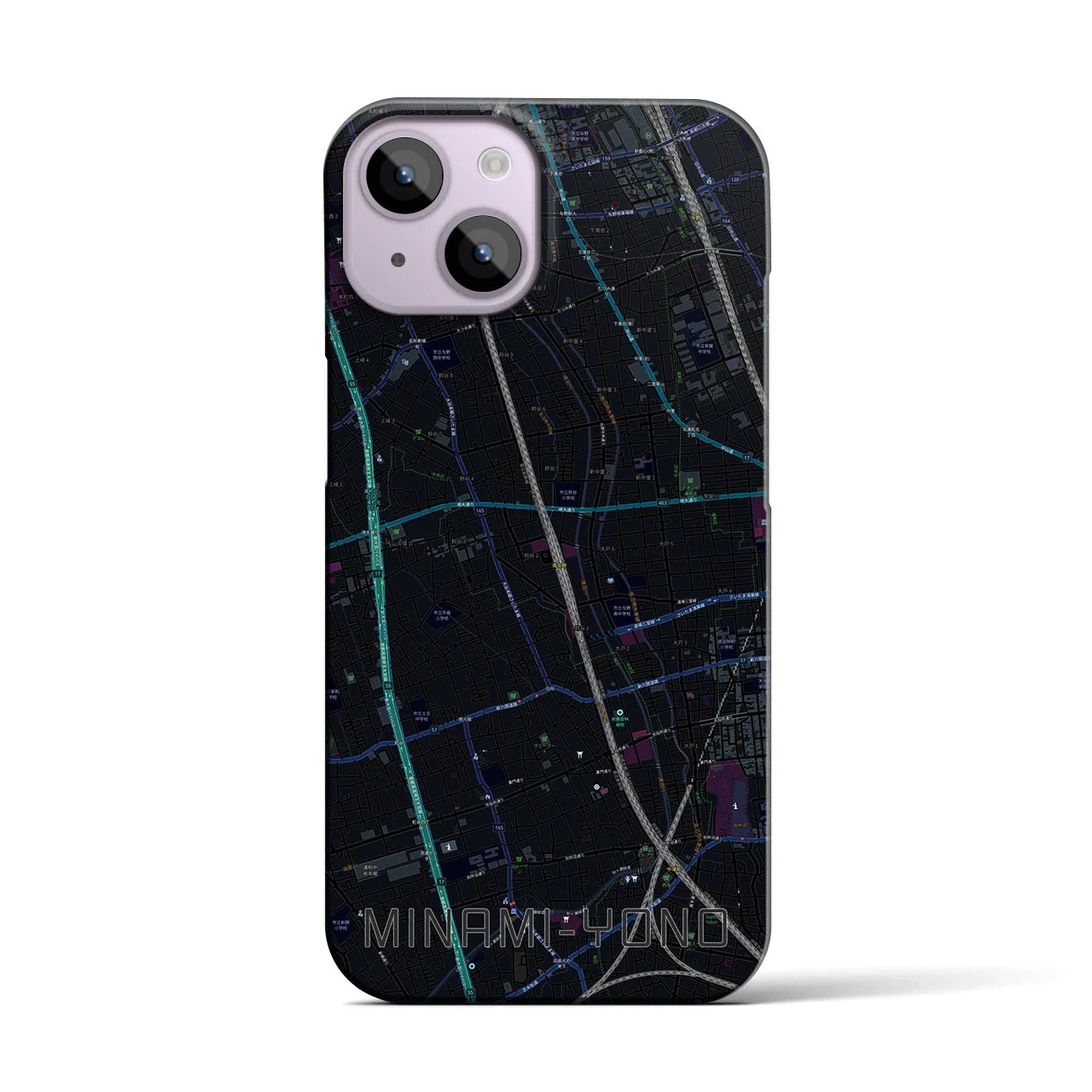 【南与野(埼玉県)】地図柄iPhoneケース(バックカバータイプ)