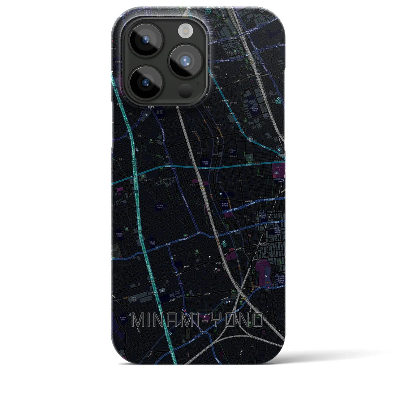 【南与野(埼玉県)】地図柄iPhoneケース(バックカバータイプ)