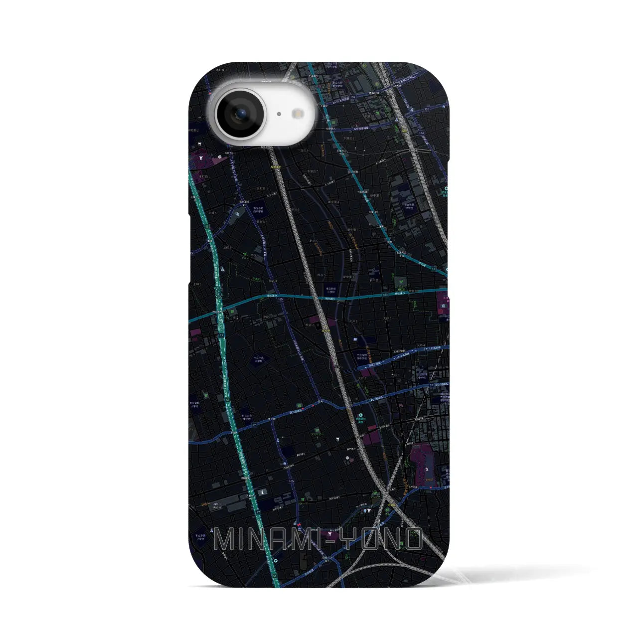 【南与野(埼玉県)】地図柄iPhoneケース(バックカバータイプ)