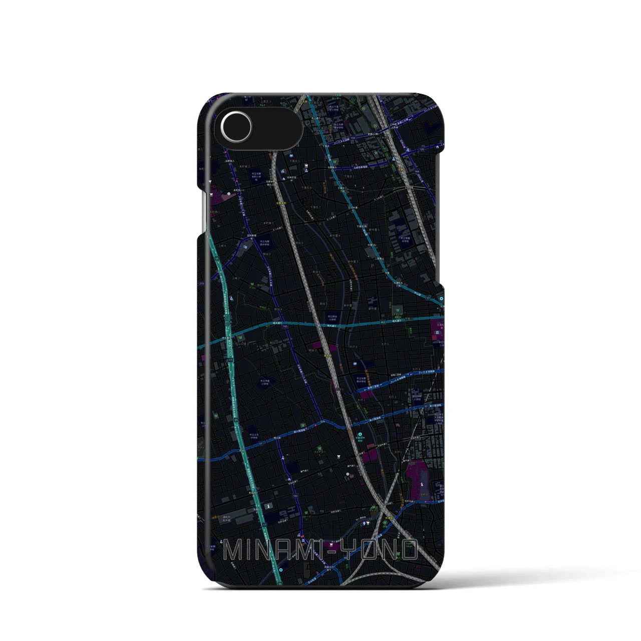 【南与野(埼玉県)】地図柄iPhoneケース(バックカバータイプ)