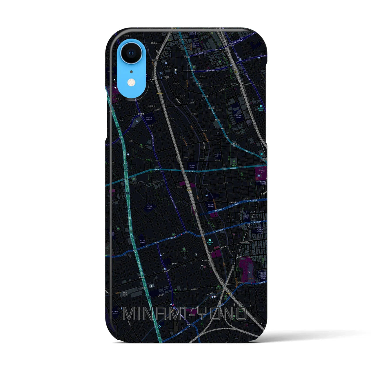 【南与野(埼玉県)】地図柄iPhoneケース(バックカバータイプ)
