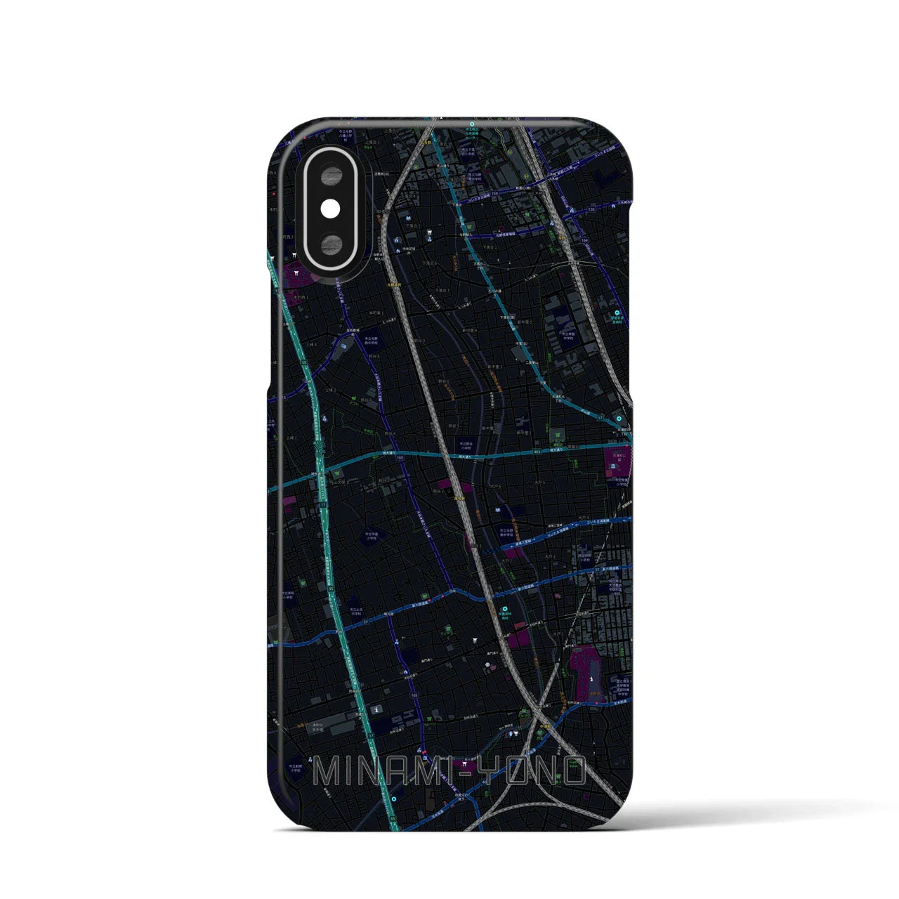 【南与野(埼玉県)】地図柄iPhoneケース(バックカバータイプ)
