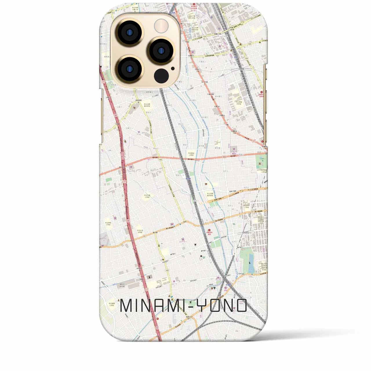 【南与野(埼玉県)】地図柄iPhoneケース(バックカバータイプ)
