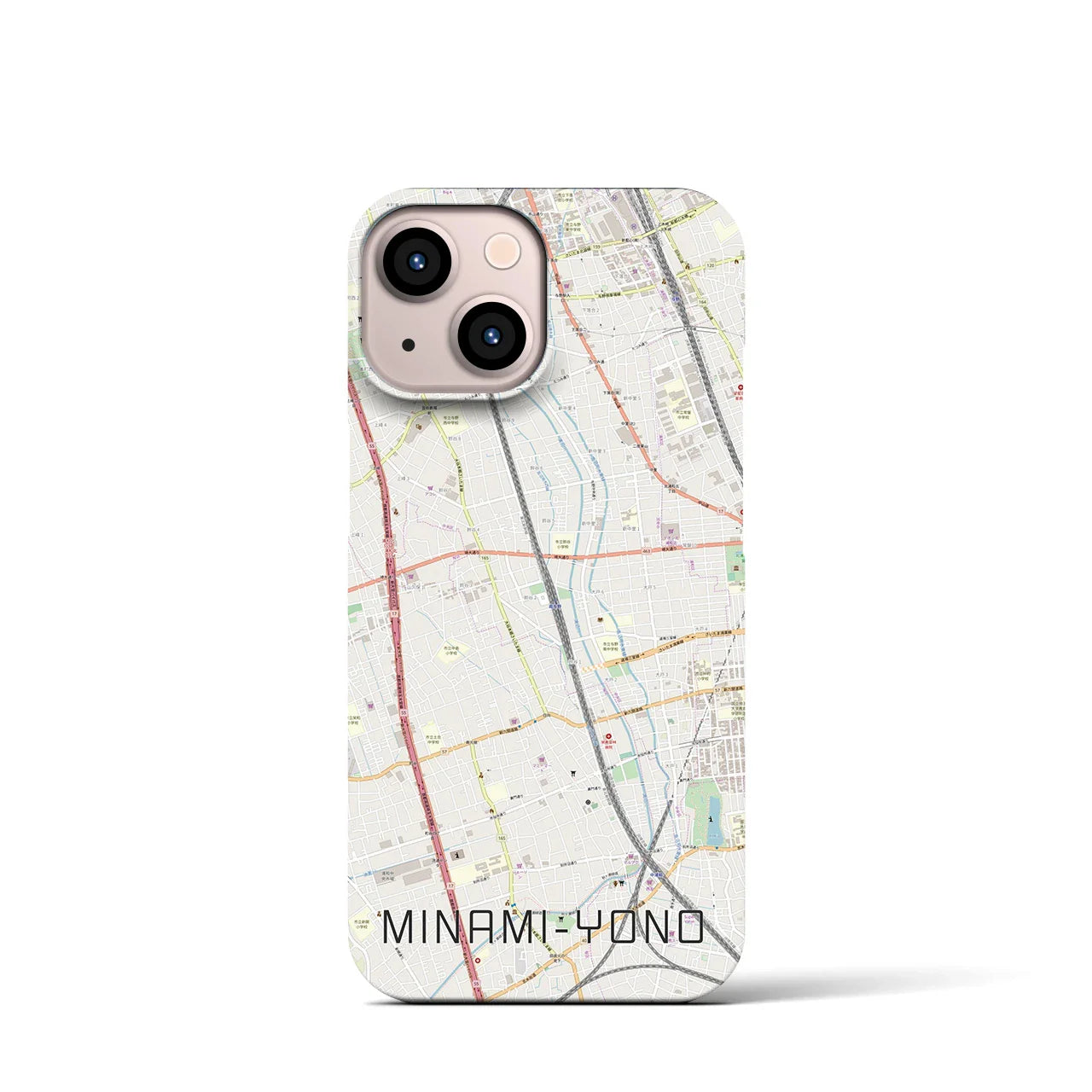 【南与野(埼玉県)】地図柄iPhoneケース(バックカバータイプ)