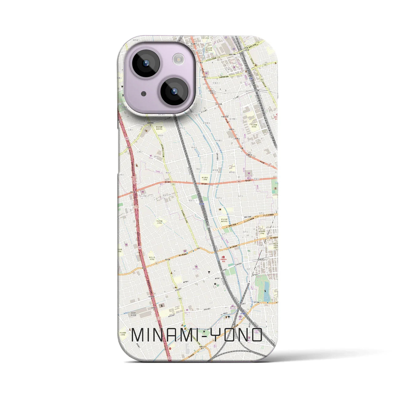 【南与野(埼玉県)】地図柄iPhoneケース(バックカバータイプ)