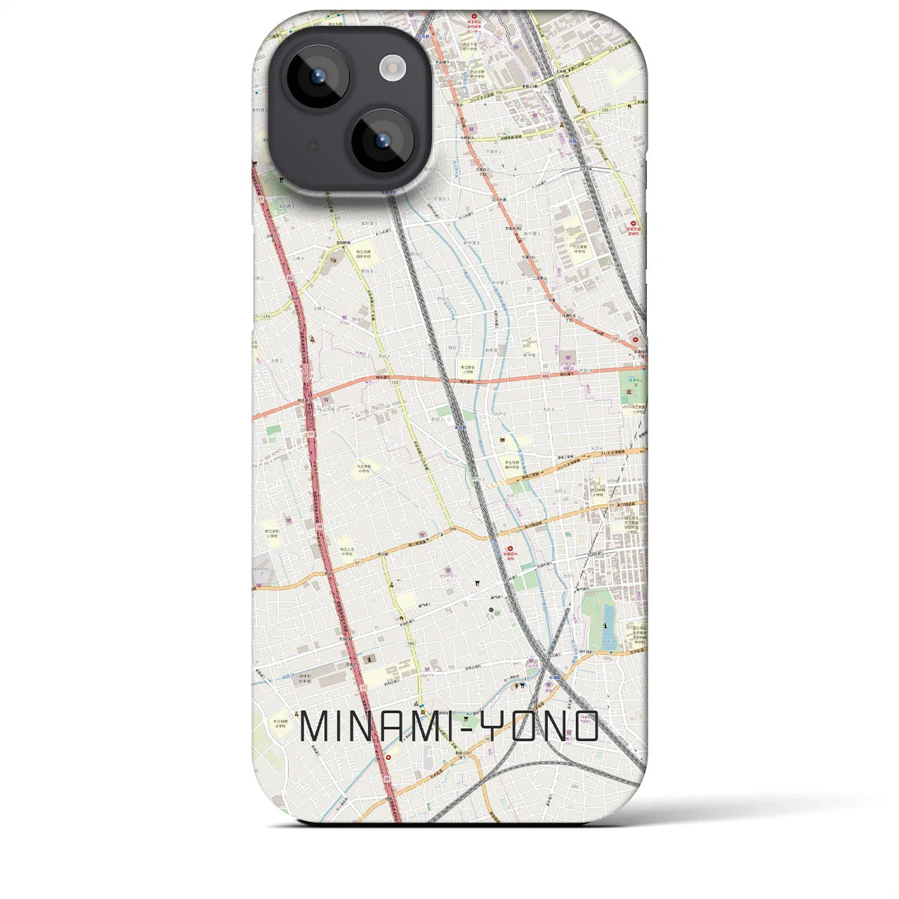 【南与野(埼玉県)】地図柄iPhoneケース(バックカバータイプ)